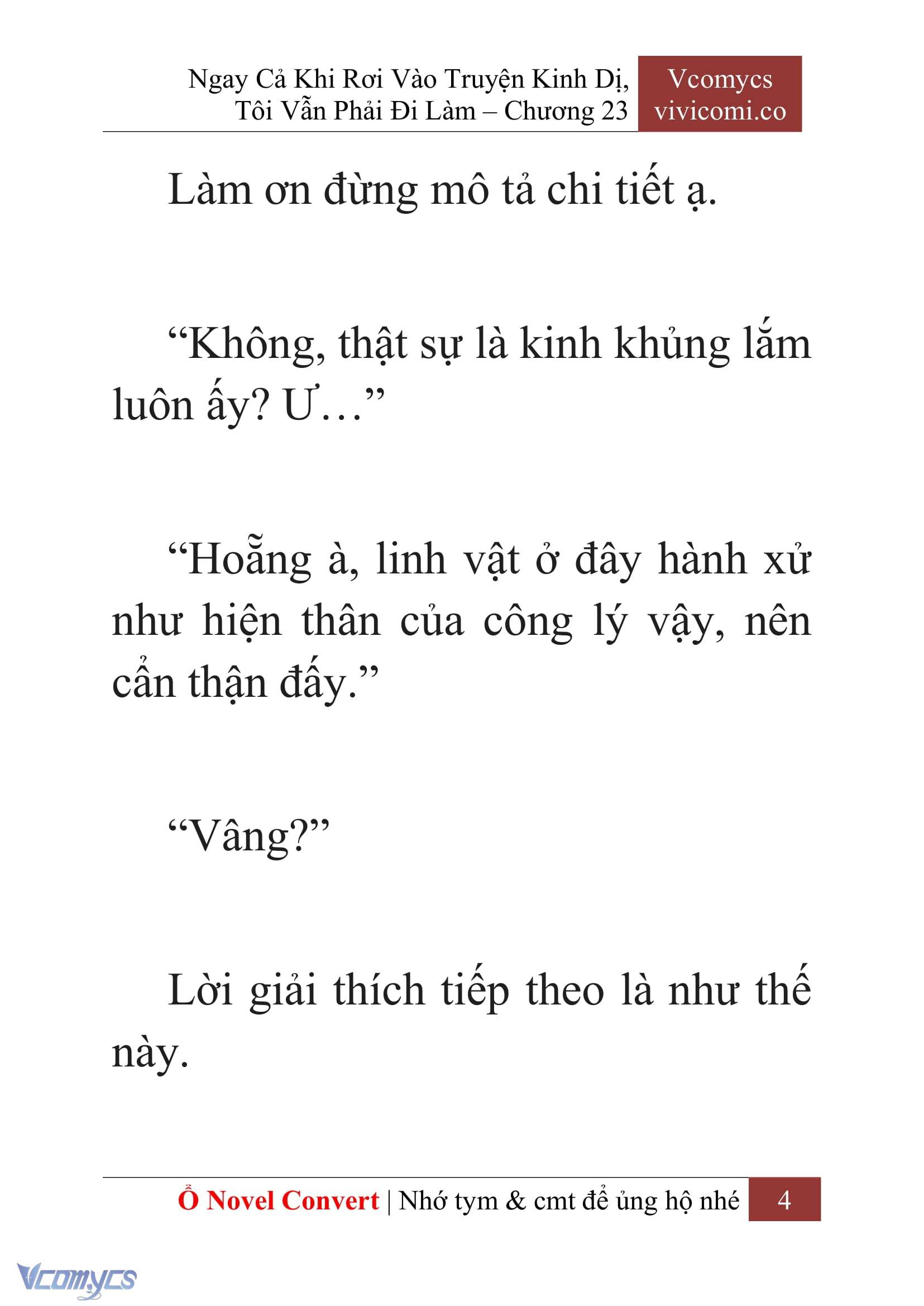 [Novel] Ngay Cả Khi Rơi Vào Truyện Kinh Dị, Tôi Vẫn Phải Đi Làm Chap 23 - Trang 2