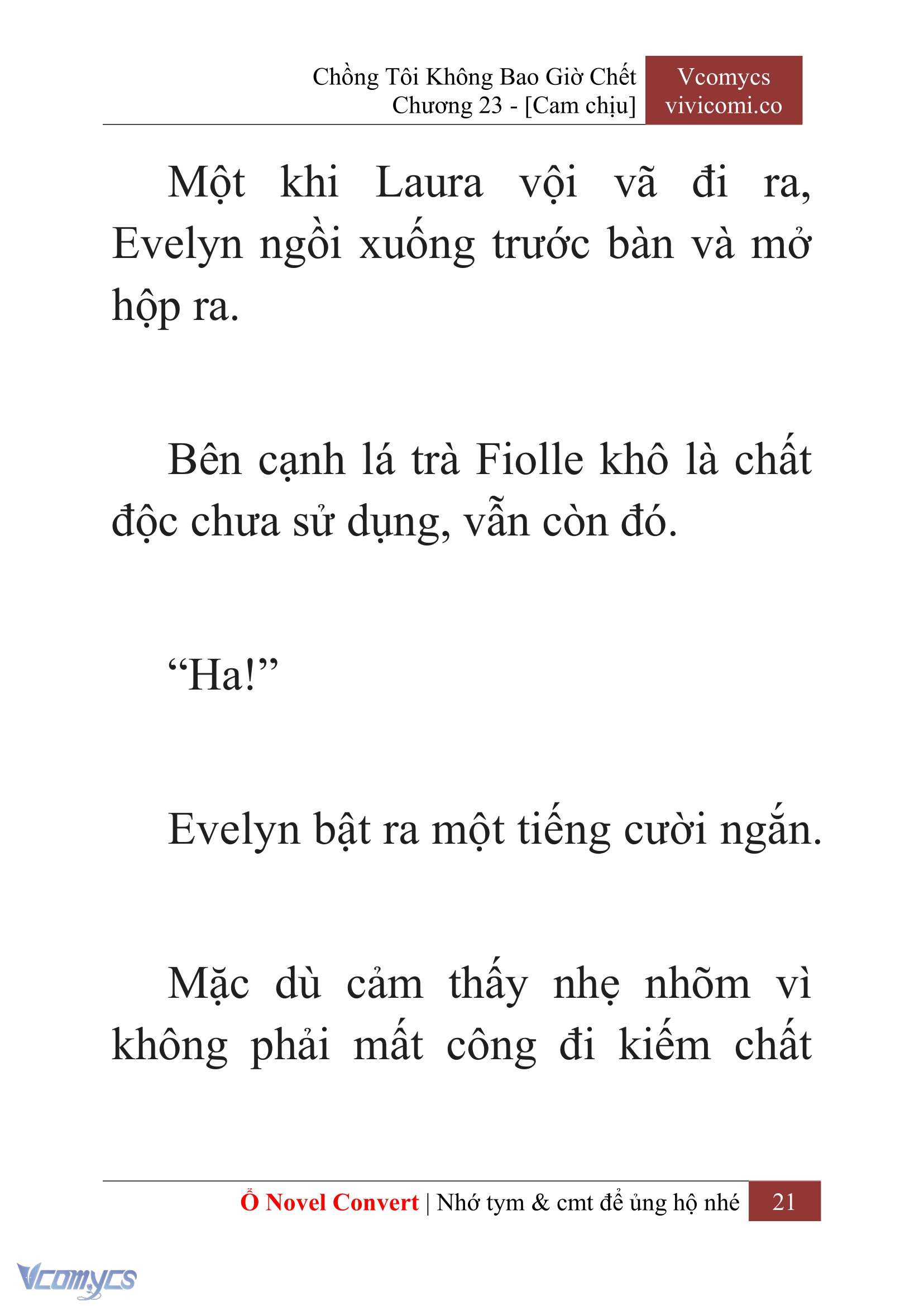 [Novel] Chồng Tôi Không Bao Giờ Chết Chap 23 - Trang 2