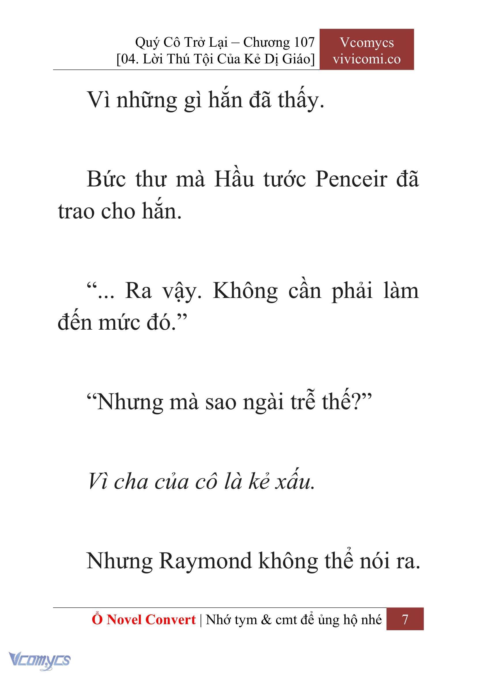 [Novel] Quý Cô Trở Lại Chap 107 - Trang 2
