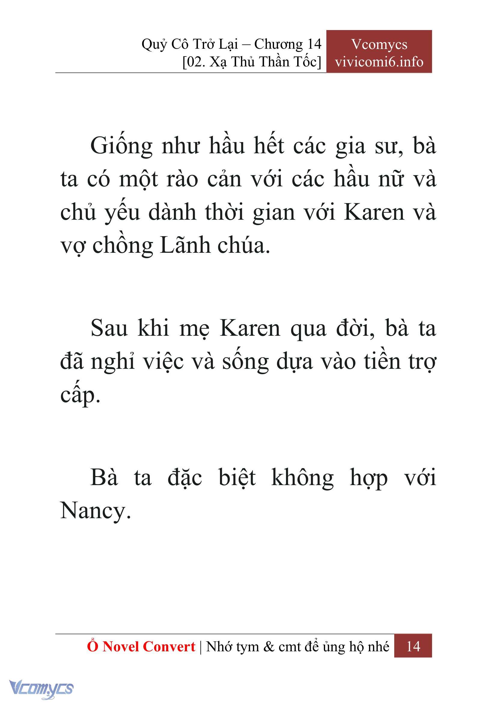[Novel] Quý Cô Trở Lại Chap 14 - Trang 2