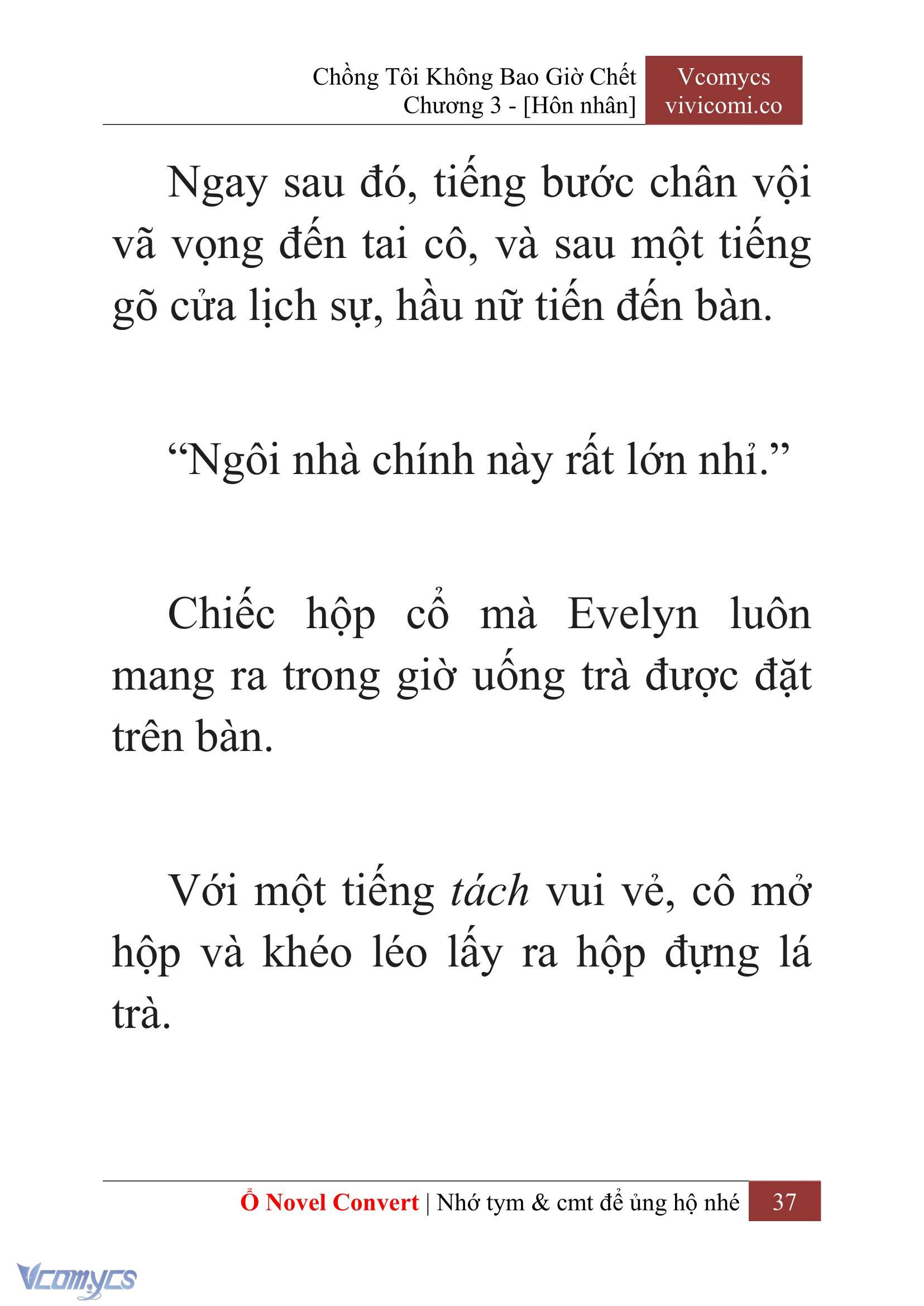 [Novel] Chồng Tôi Không Bao Giờ Chết Chap 3 - Trang 2