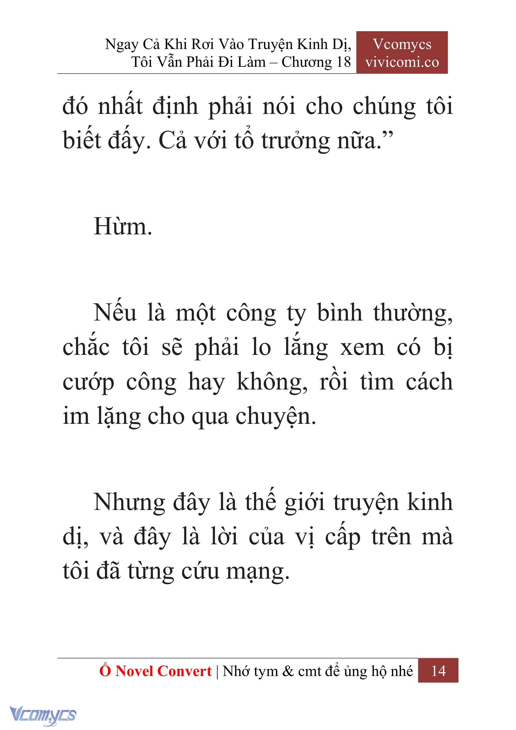 [Novel] Ngay Cả Khi Rơi Vào Truyện Kinh Dị, Tôi Vẫn Phải Đi Làm Chap 18 - Trang 2