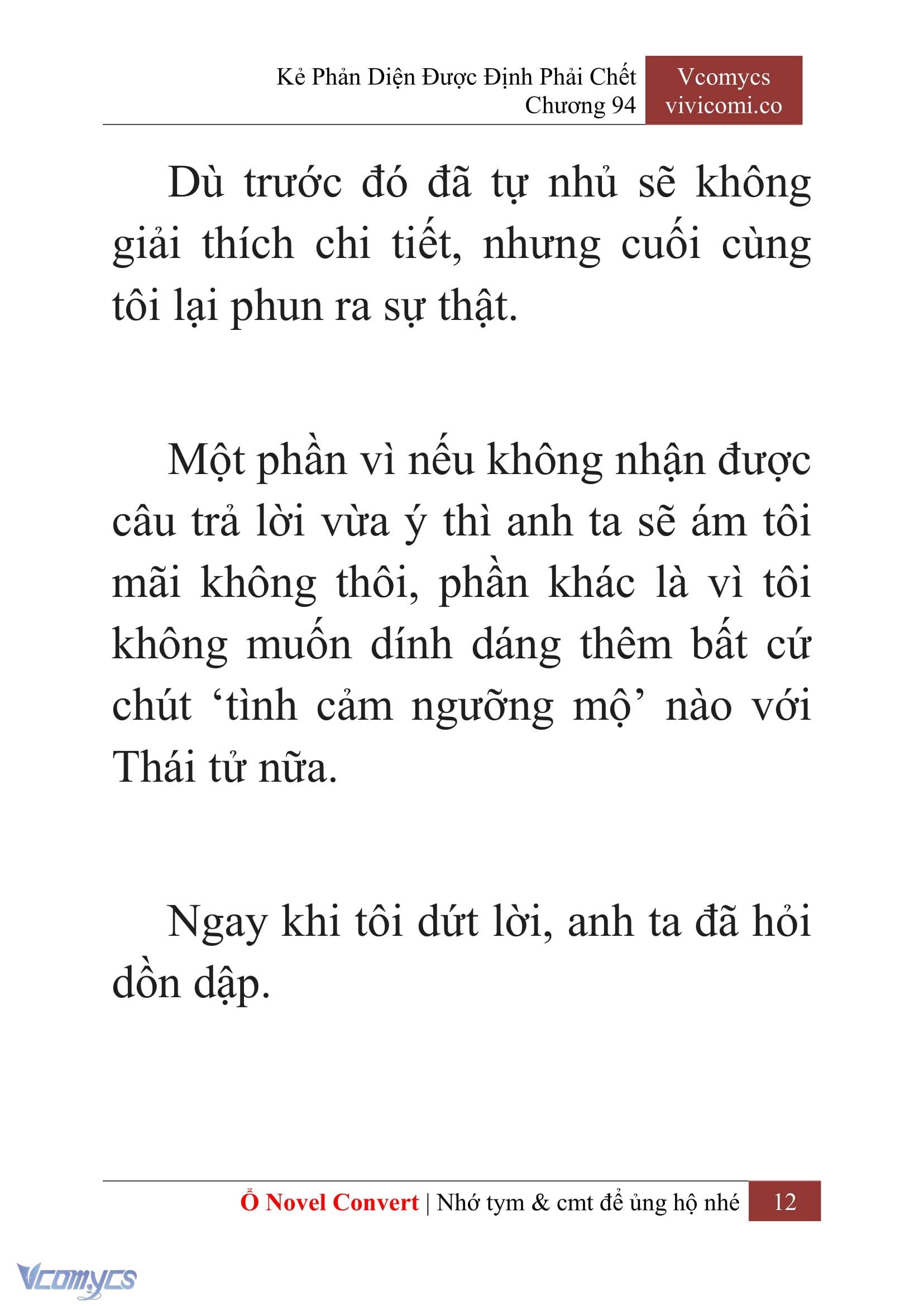 [Novel] Kẻ Phản Diện Được Định Phải Chết Chap 94 - Trang 2