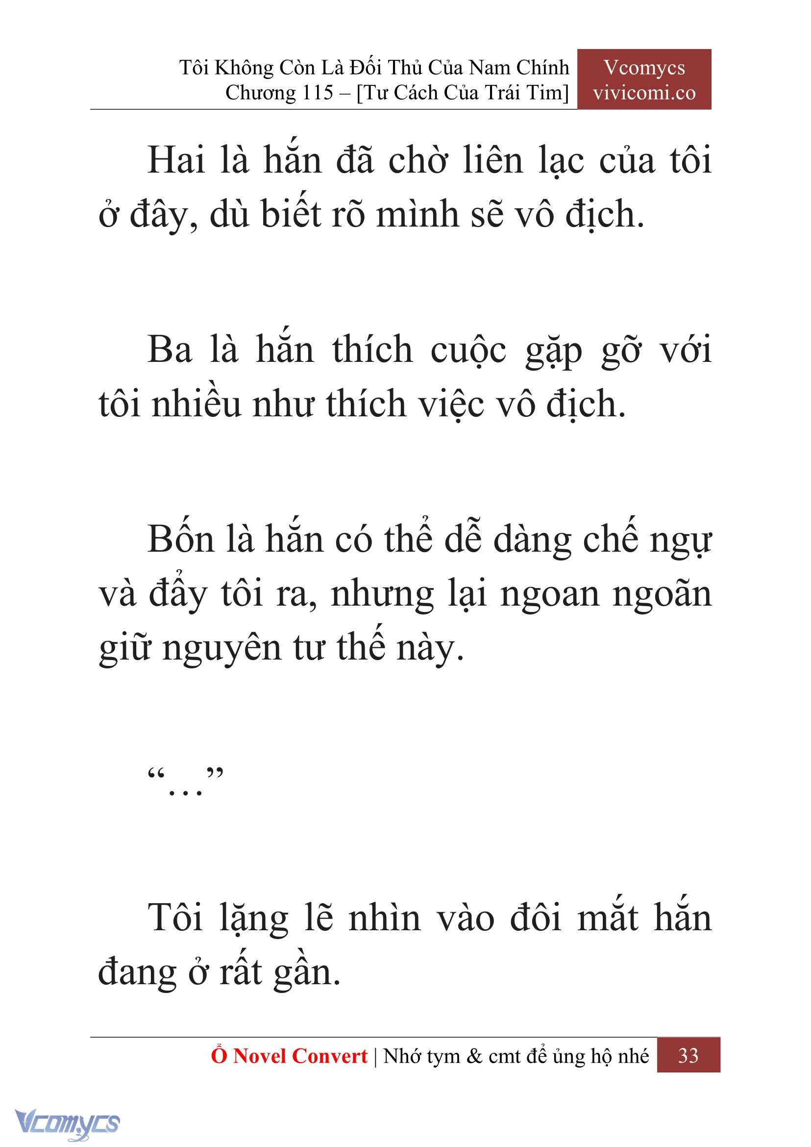 [Novel] Tôi Không Còn Là Đối Thủ Của Nam Chính Chap 115 - Trang 2