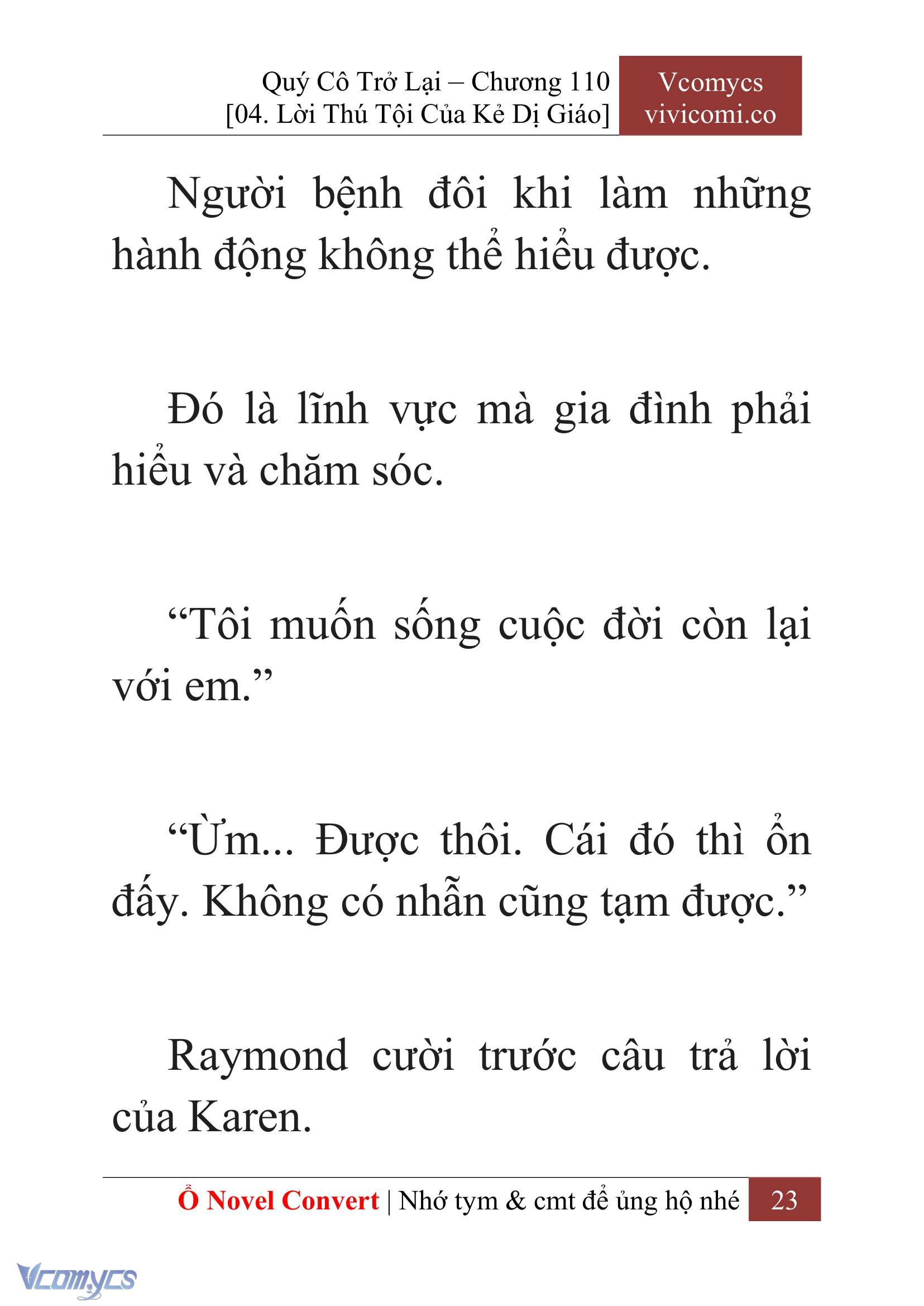 [Novel] Quý Cô Trở Lại Chap 110 - Trang 2