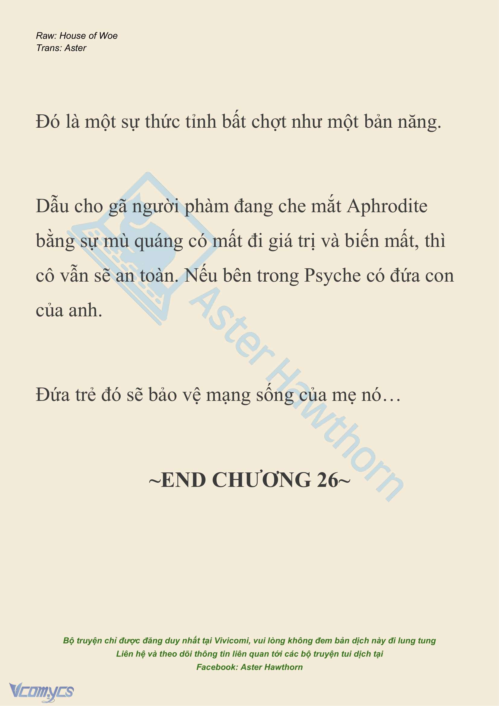 [NOVEL] Dành Cho Các Nữ Thần: Dành cho Psyche Chap 26 - Trang 2