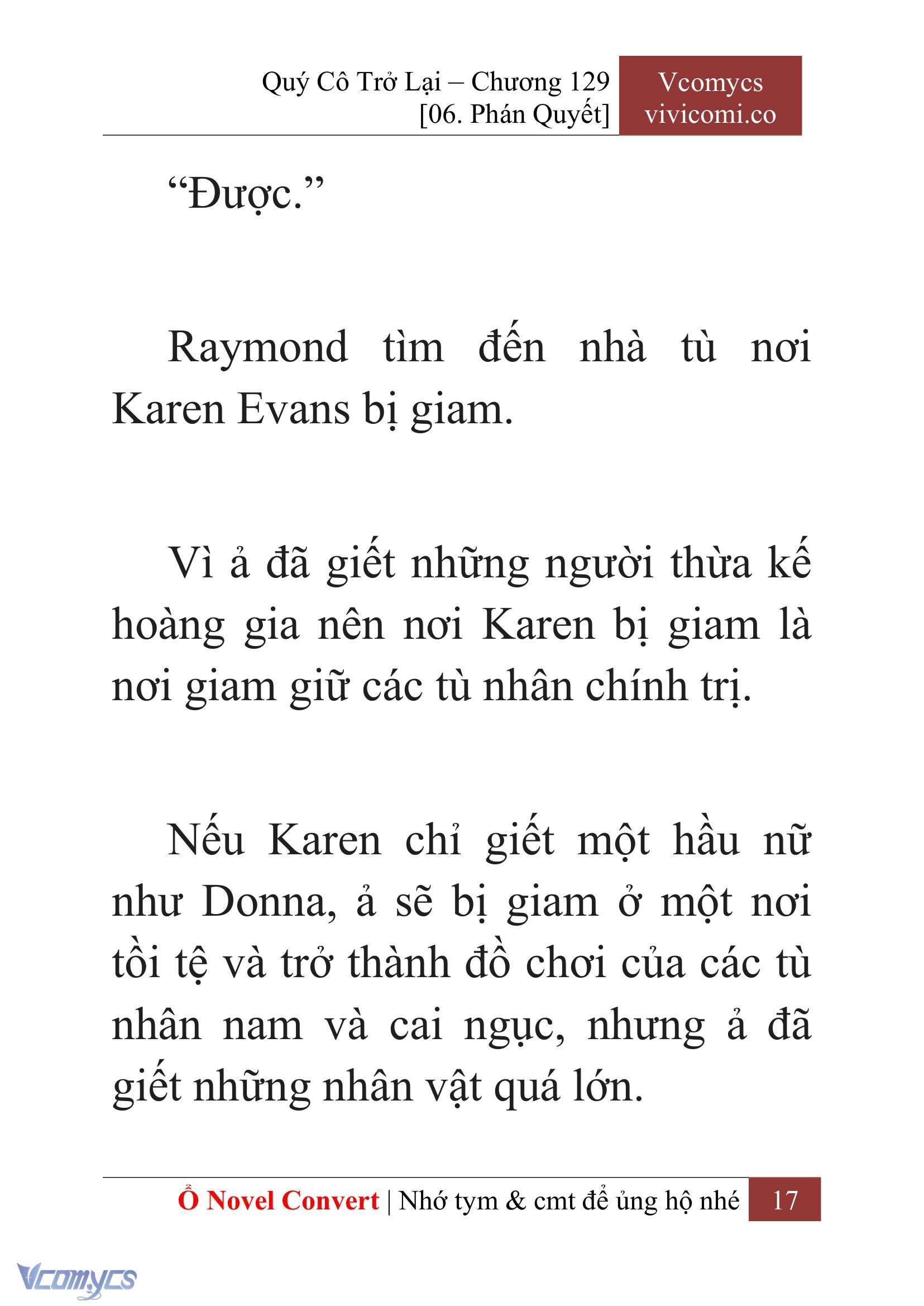 [Novel] Quý Cô Trở Lại Chap 129 - Next Chap 130