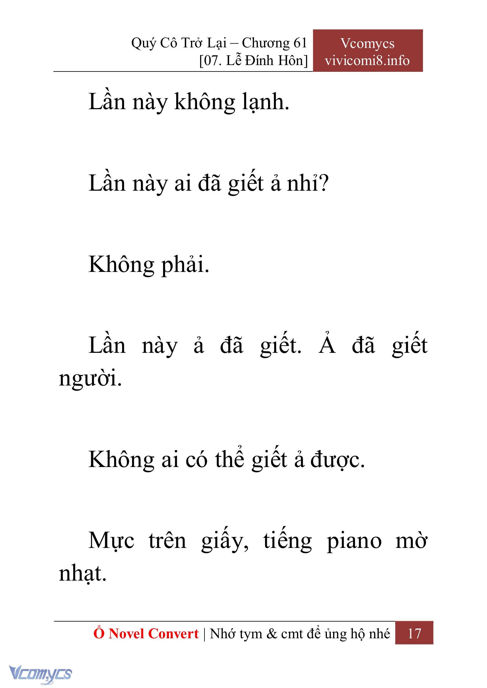 [Novel] Quý Cô Trở Lại Chap 61 - Trang 2