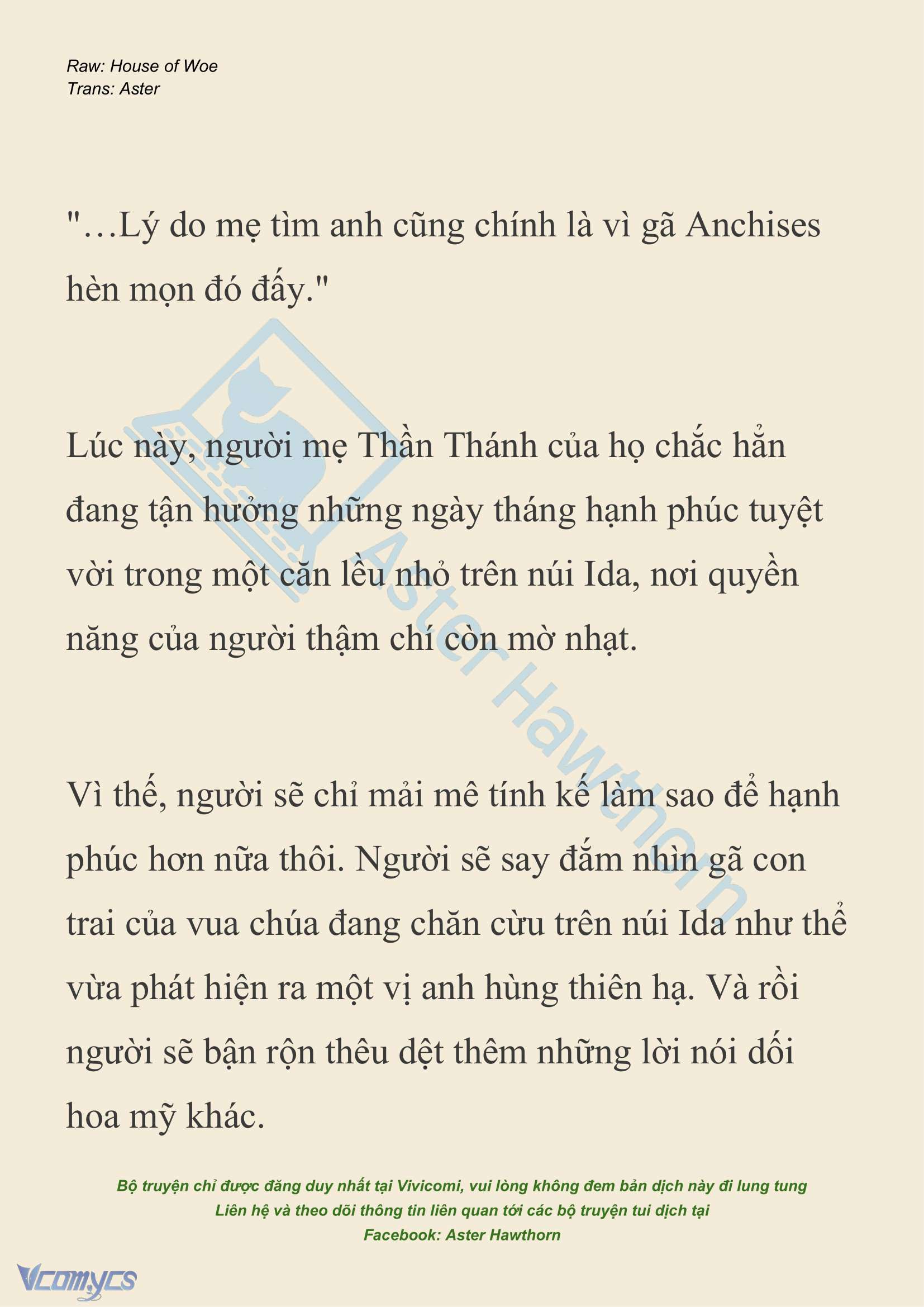 [NOVEL] Dành Cho Các Nữ Thần: Dành cho Psyche Chap 26 - Trang 2