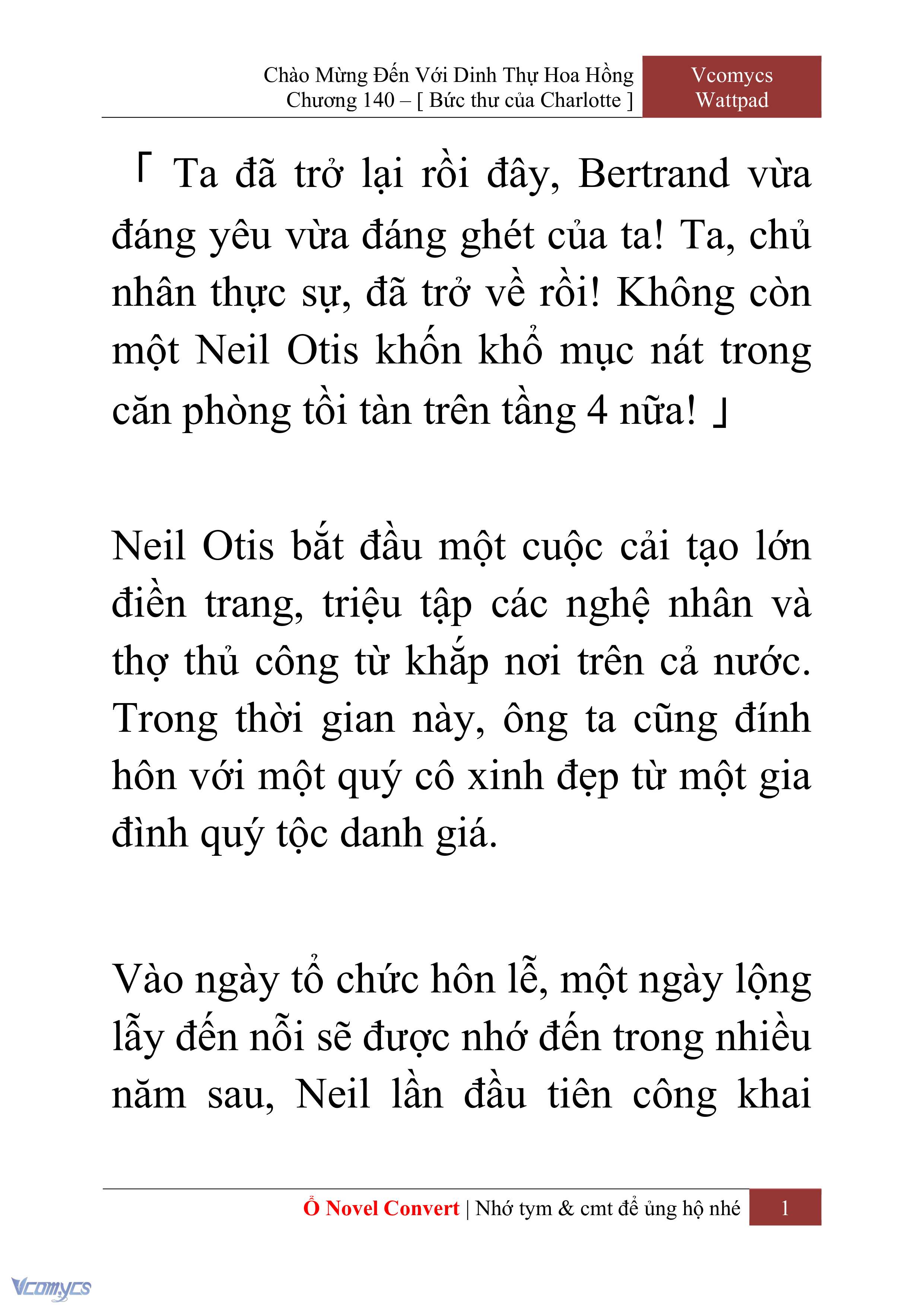 [Novel] Chào Mừng Đến Với Dinh Thự Hoa Hồng Chap 140 - Trang 2