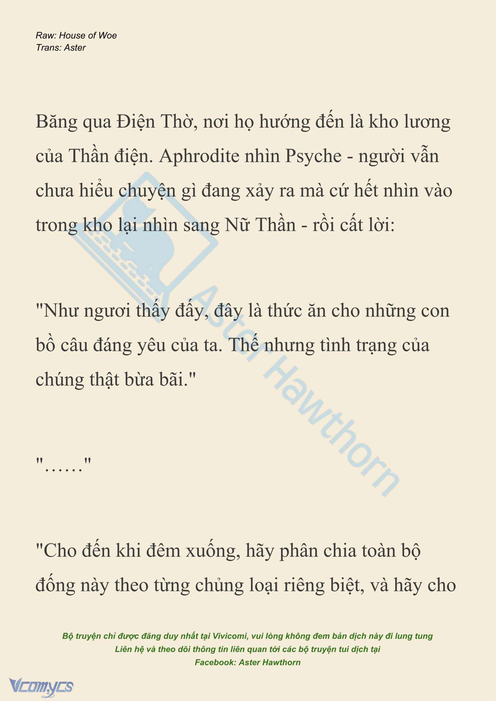 [NOVEL] Dành Cho Các Nữ Thần: Dành cho Psyche Chap 40 - Next 