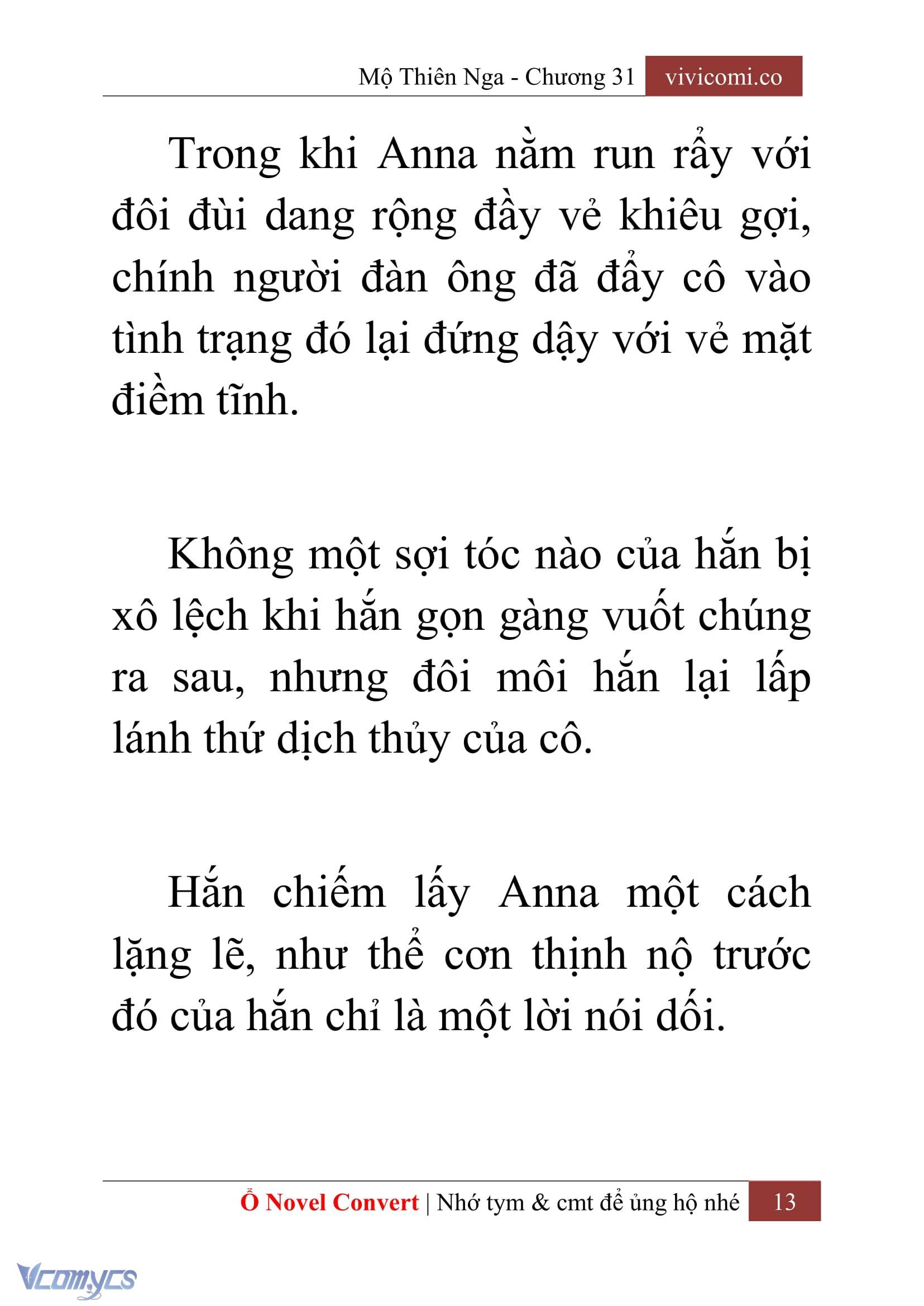 [Novel] Mộ Thiên Nga Chap 31 - Trang 2