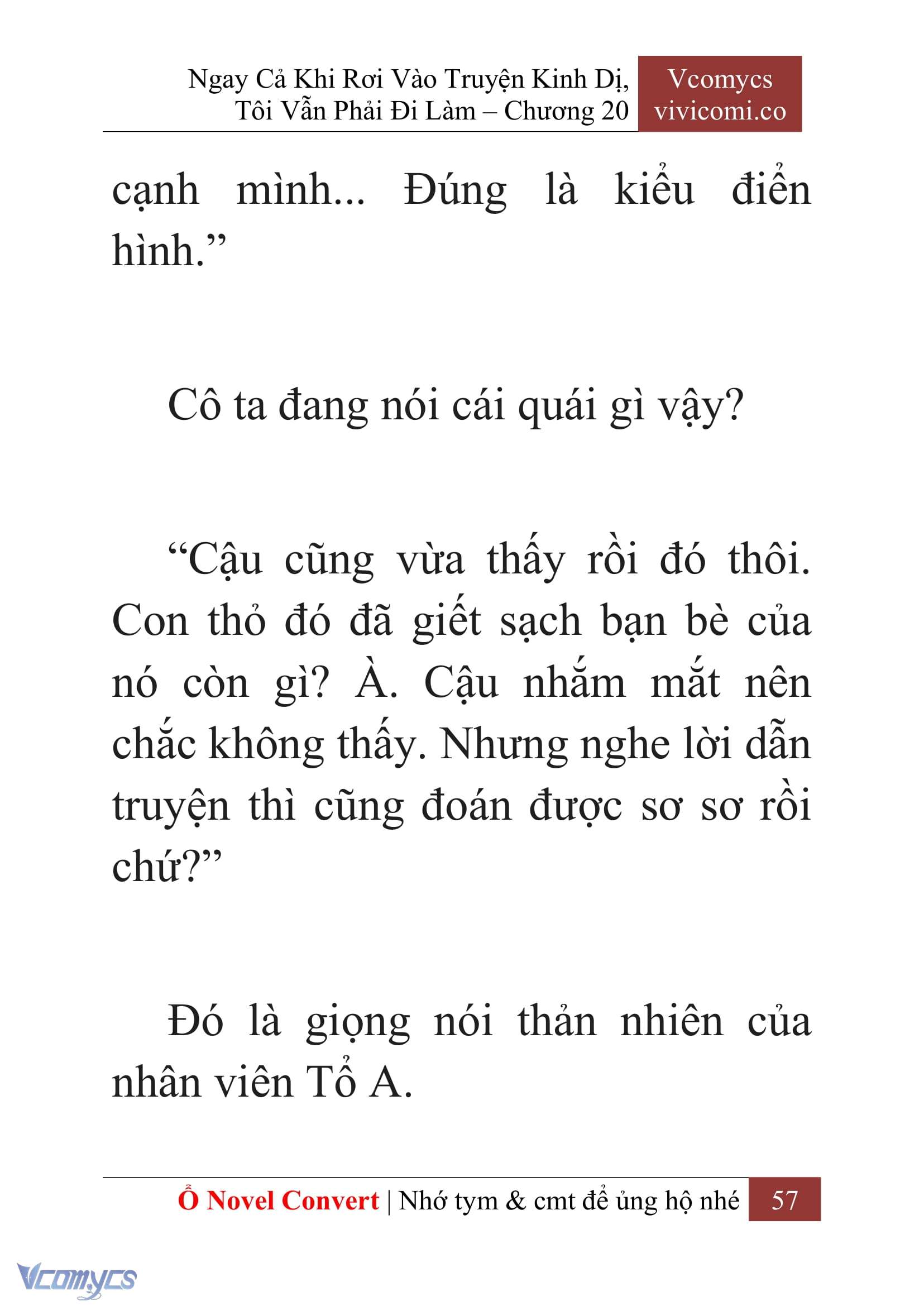 [Novel] Ngay Cả Khi Rơi Vào Truyện Kinh Dị, Tôi Vẫn Phải Đi Làm Chap 20 - Trang 2