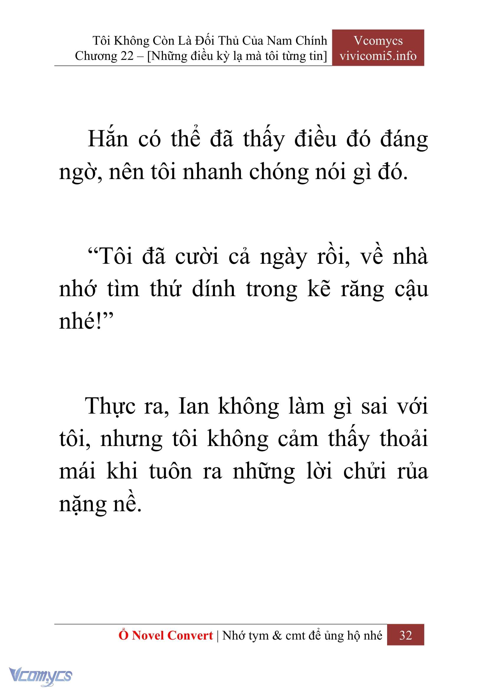 [Novel] Tôi Không Còn Là Đối Thủ Của Nam Chính Chap 22 - Trang 2