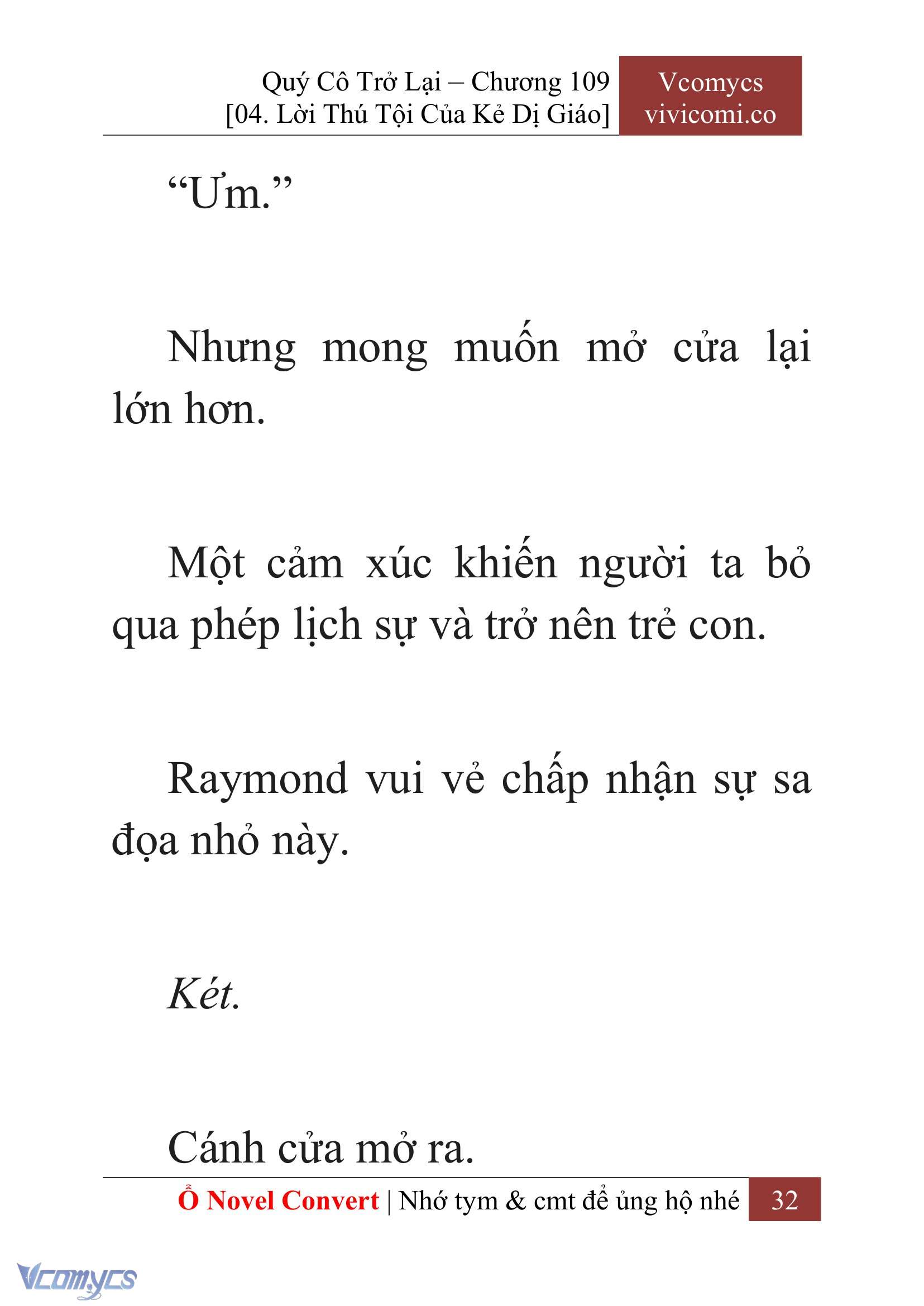 [Novel] Quý Cô Trở Lại Chap 109 - Trang 2