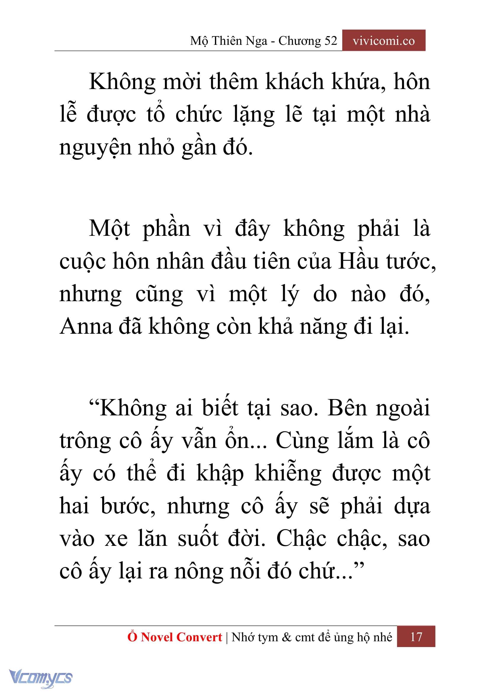 [Novel] Mộ Thiên Nga Chap 52 - Next Chap 53