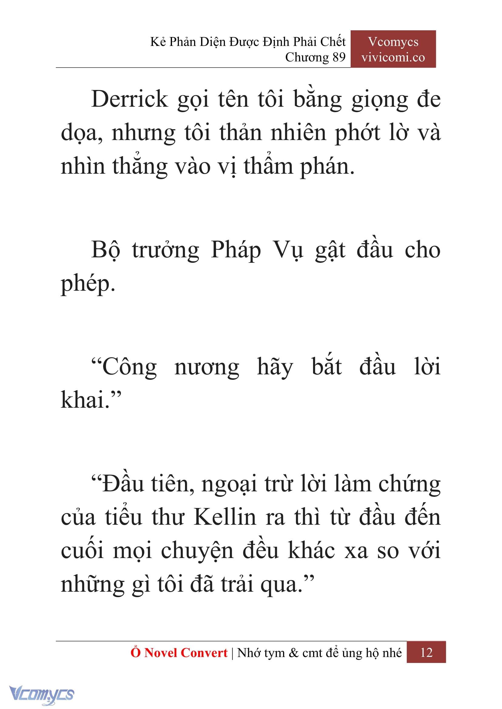 [Novel] Kẻ Phản Diện Được Định Phải Chết Chap 89 - Trang 2
