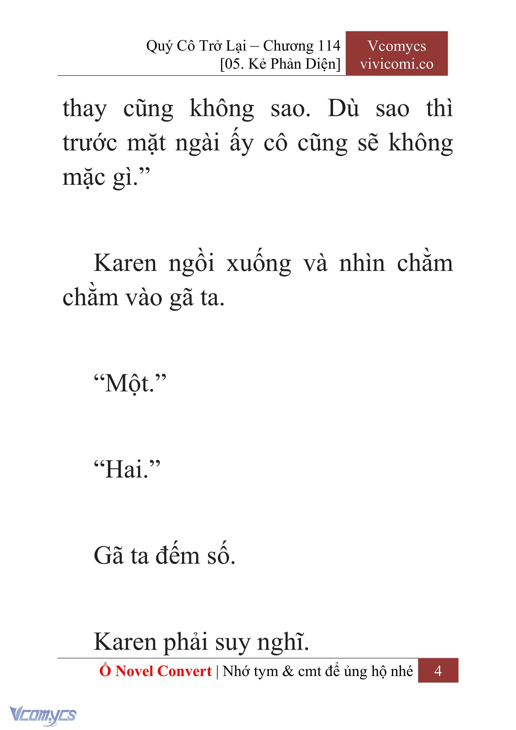 [Novel] Quý Cô Trở Lại Chap 114 - Trang 2