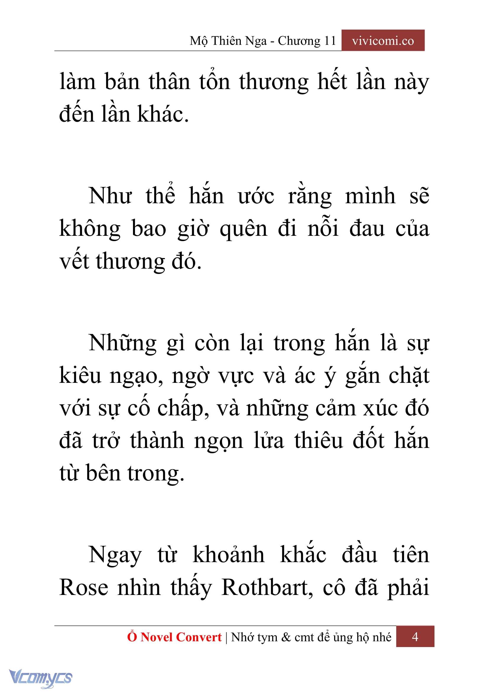 [Novel] Mộ Thiên Nga Chap 11 - Trang 2