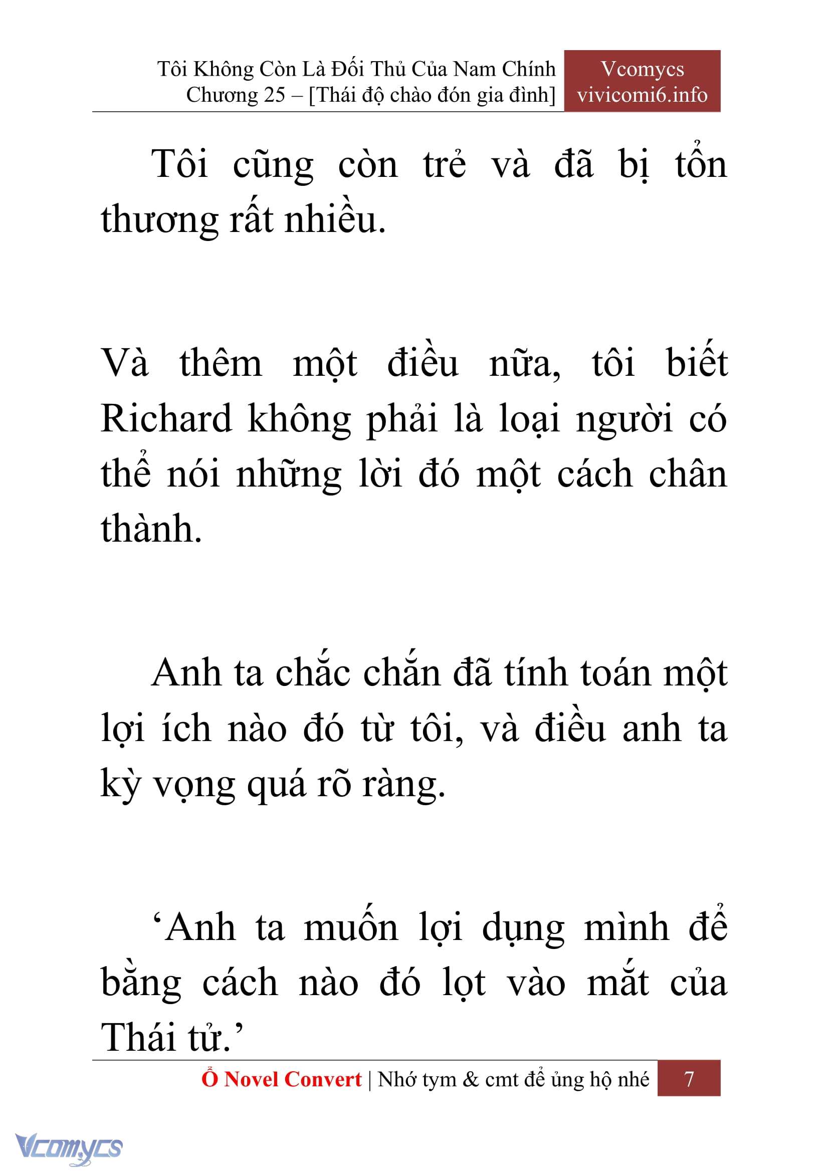 [Novel] Tôi Không Còn Là Đối Thủ Của Nam Chính Chap 25 - Trang 2