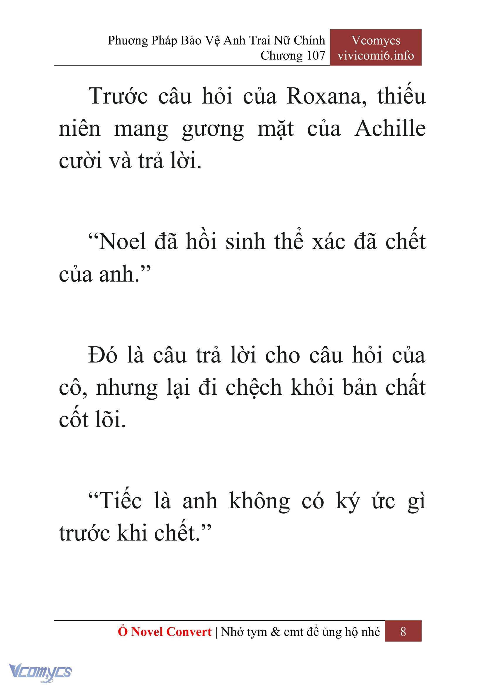 [Novel] Phương Pháp Bảo Vệ Anh Trai Nữ Chính Chap 107 - Trang 2