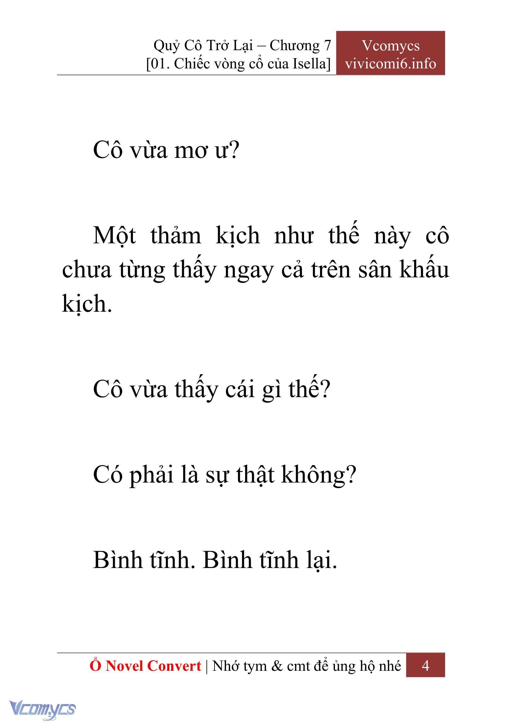 [Novel] Quý Cô Trở Lại Chap 7 - Trang 2