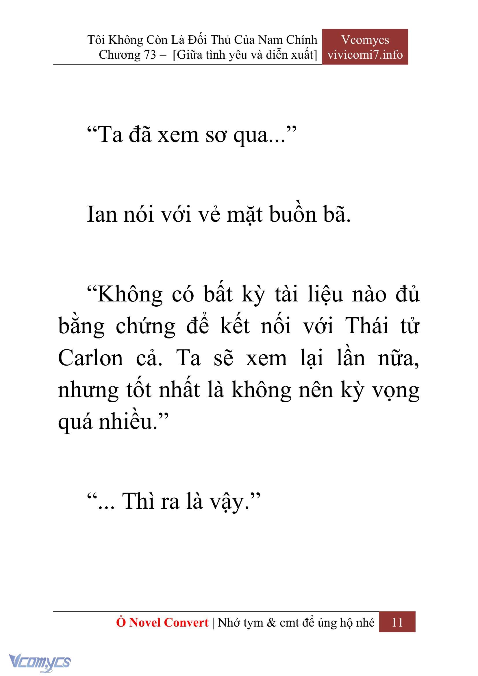 [Novel] Tôi Không Còn Là Đối Thủ Của Nam Chính Chap 73 - Trang 2