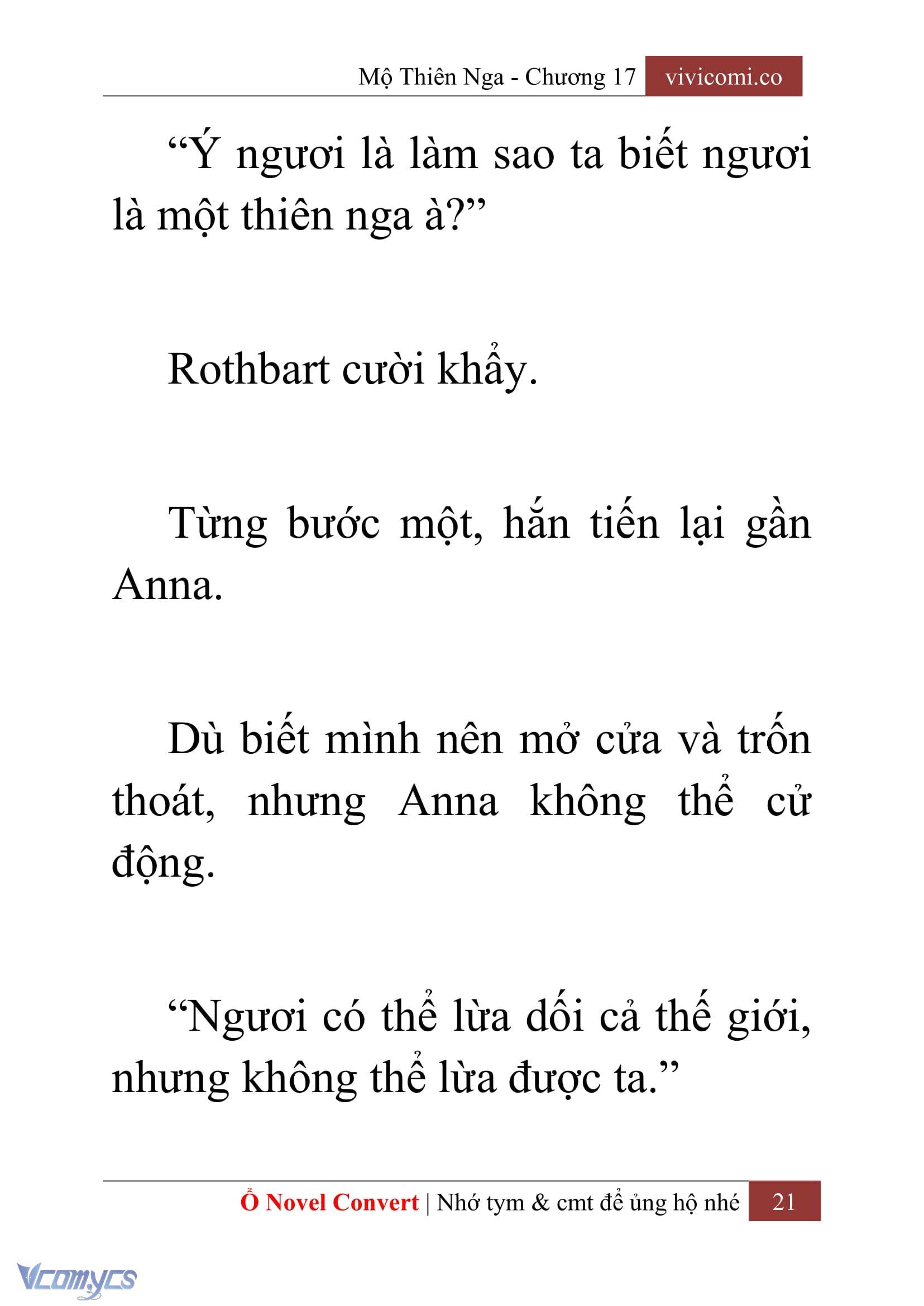 [Novel] Mộ Thiên Nga Chap 17 - Trang 2