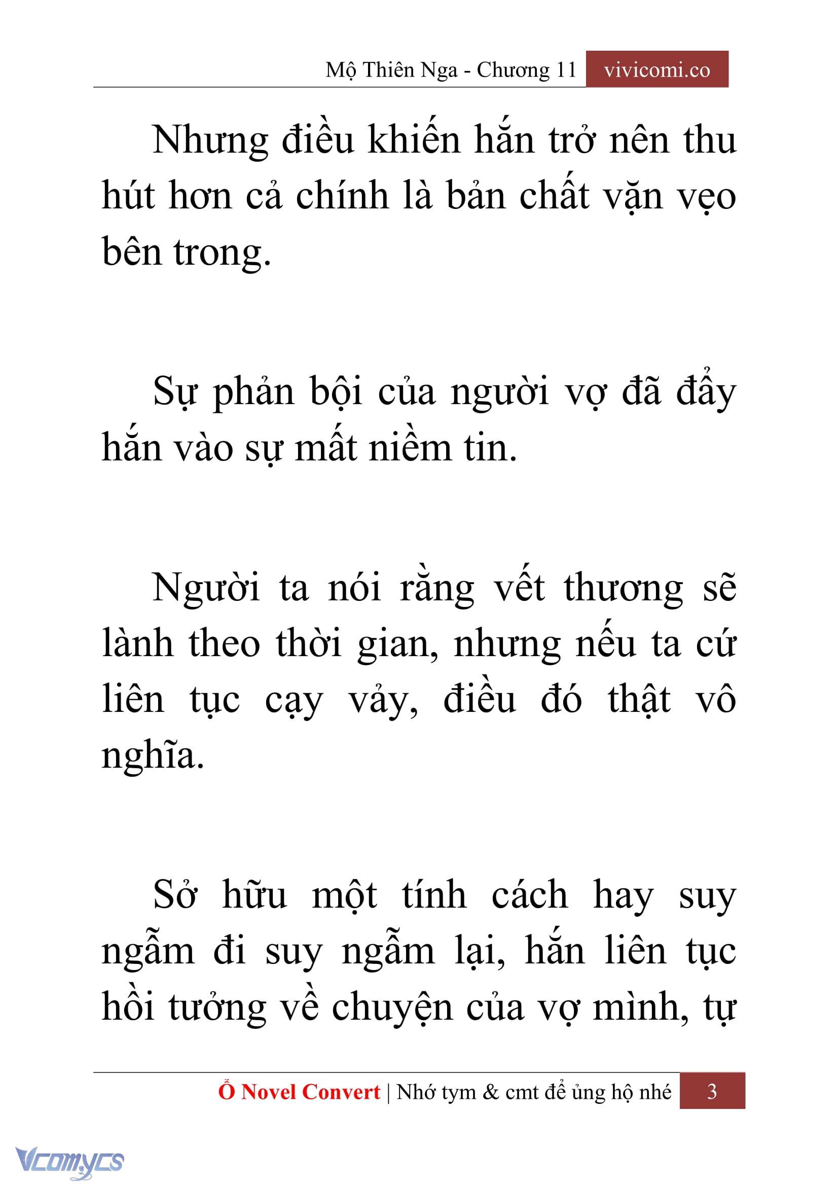 [Novel] Mộ Thiên Nga Chap 11 - Trang 2