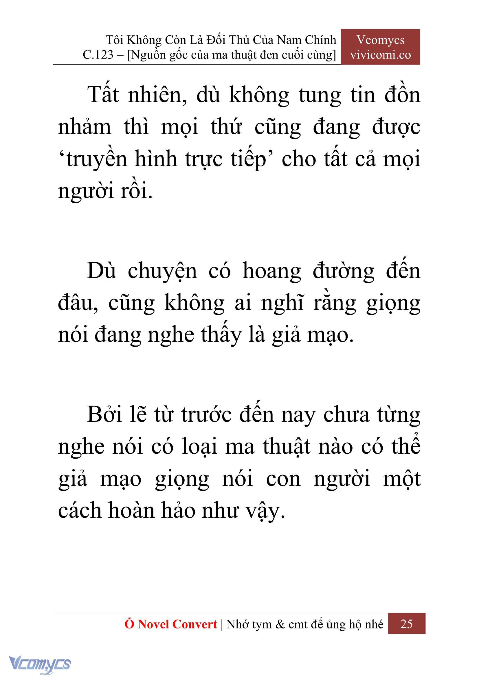 [Novel] Tôi Không Còn Là Đối Thủ Của Nam Chính Chap 123 - Trang 2