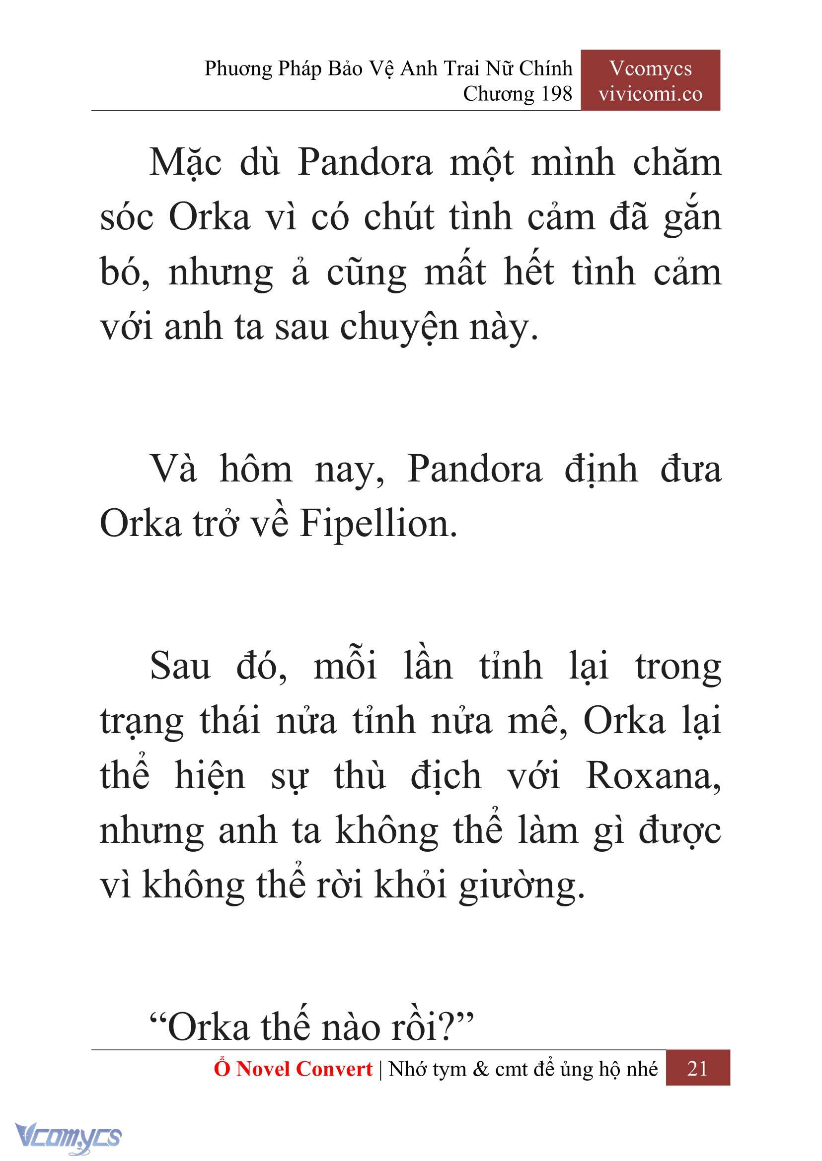 [Novel] Phương Pháp Bảo Vệ Anh Trai Nữ Chính Chap 198 - Trang 2