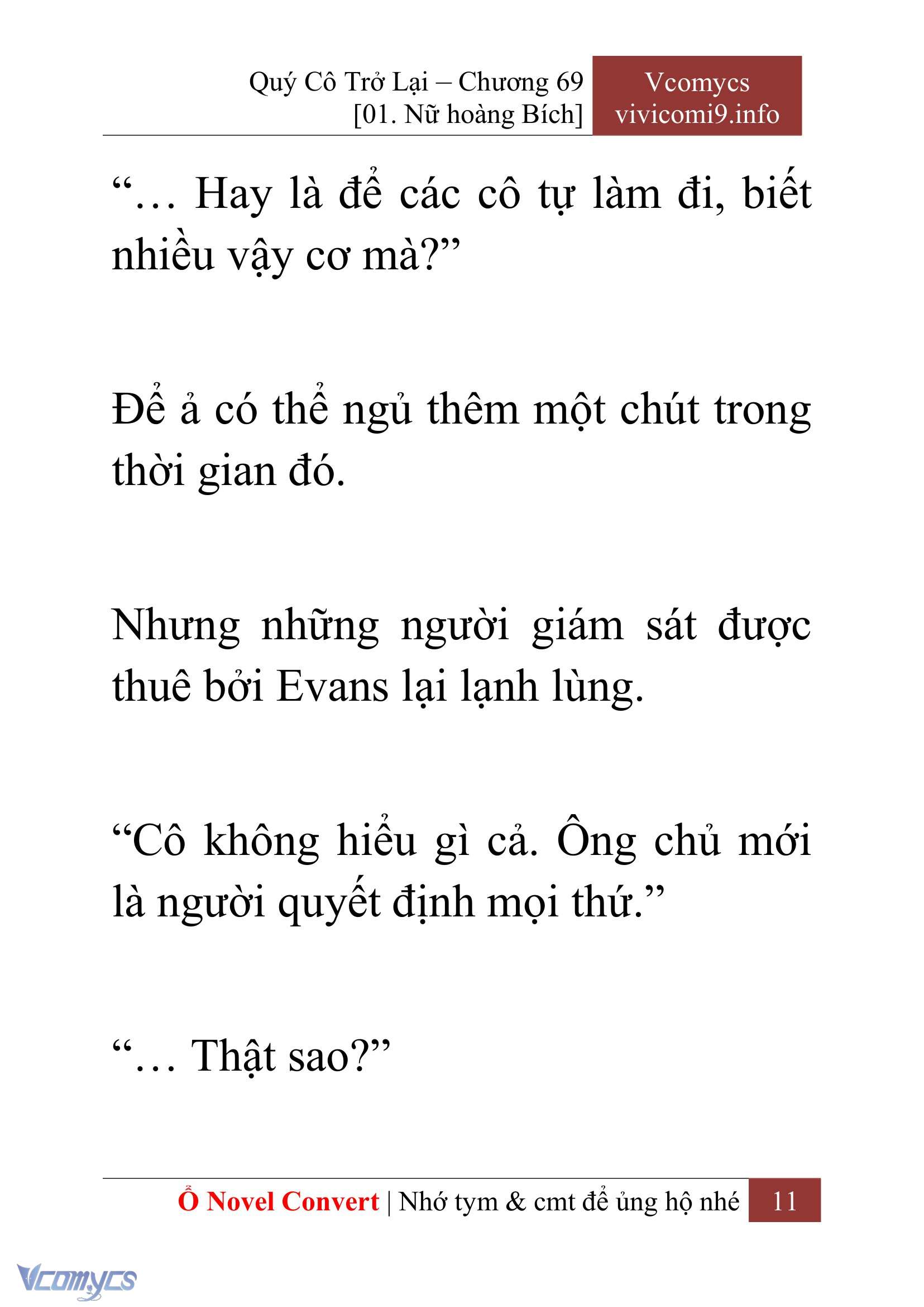 [Novel] Quý Cô Trở Lại Chap 69 - Trang 2