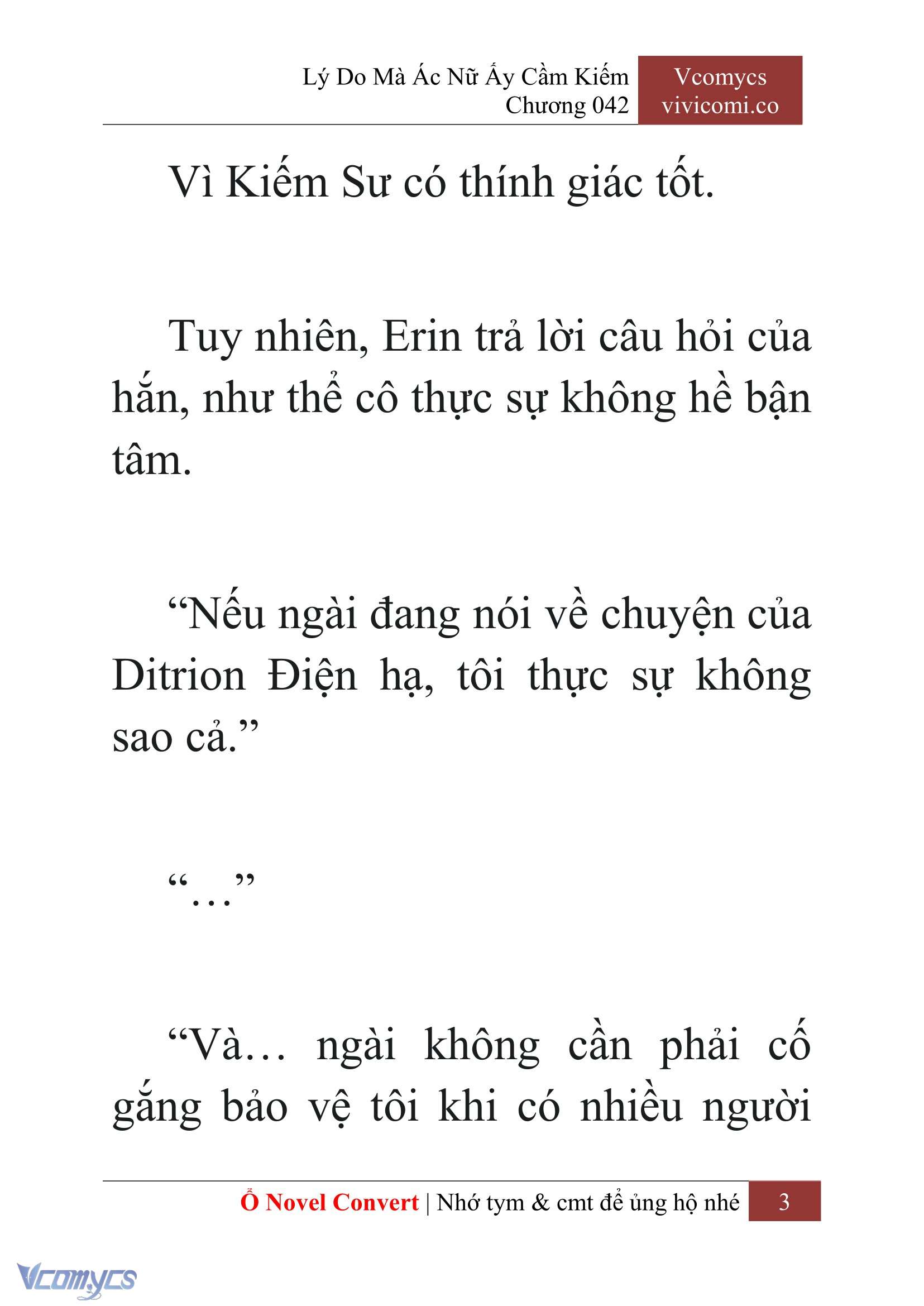 [Novel] Lý Do Mà Ác Nữ Ấy Cầm Kiếm Chap 42 - Trang 2