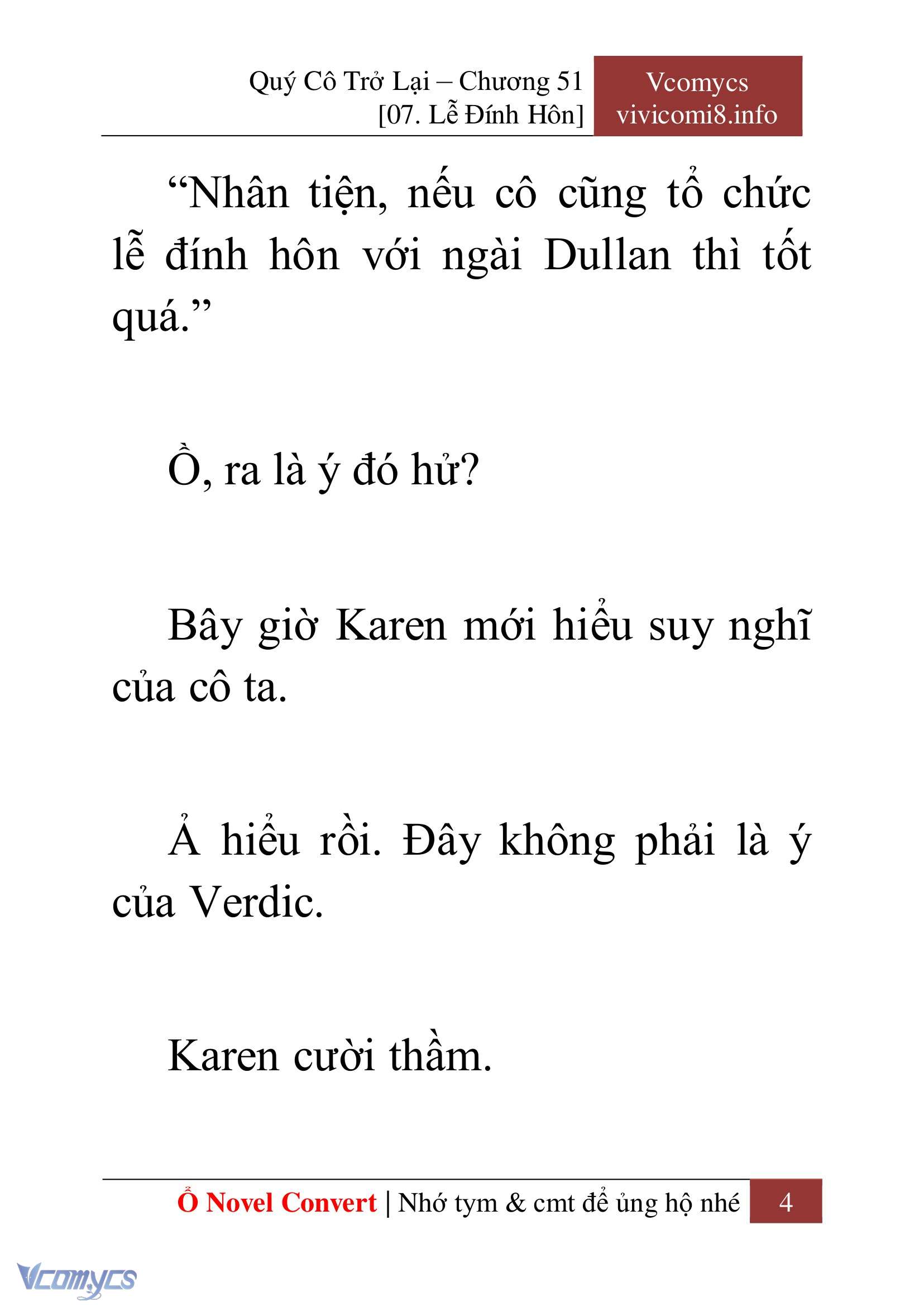 [Novel] Quý Cô Trở Lại Chap 51 - Trang 2
