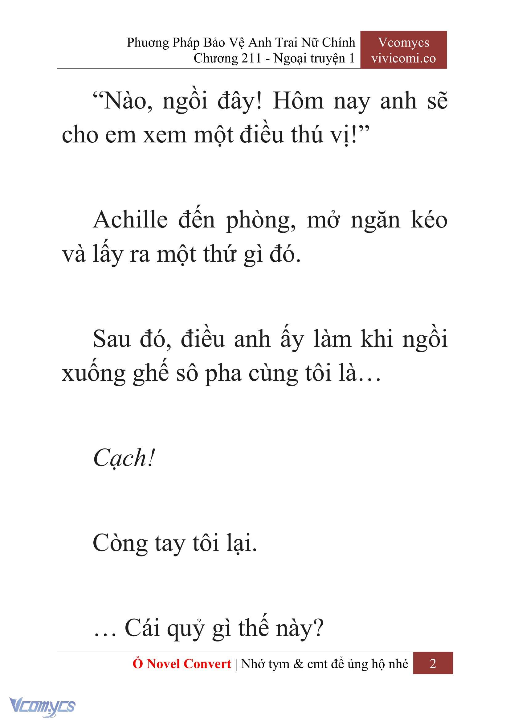 [Novel] Phương Pháp Bảo Vệ Anh Trai Nữ Chính Chap 211 - Trang 2