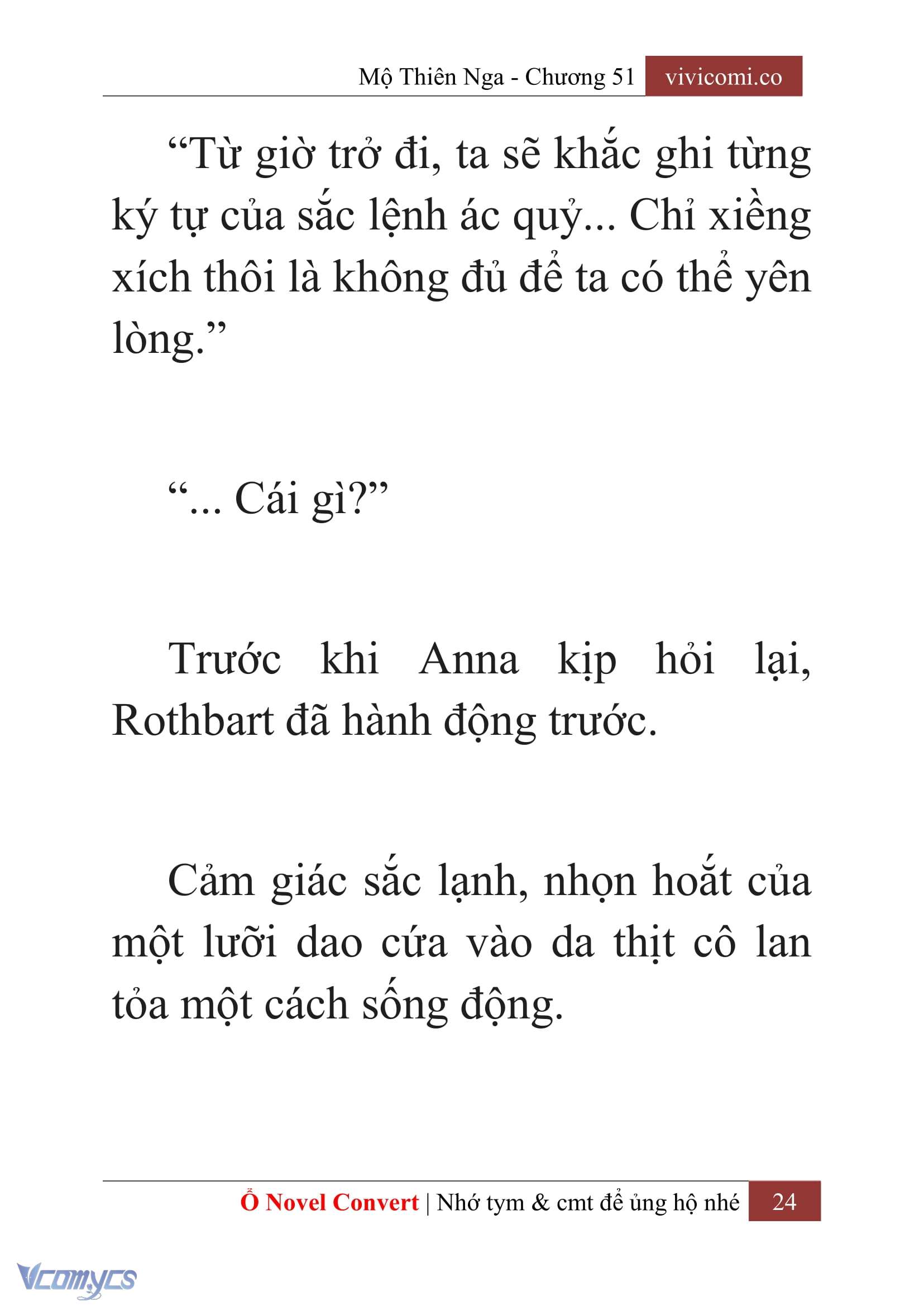 [Novel] Mộ Thiên Nga Chap 51 - Next Chap 52