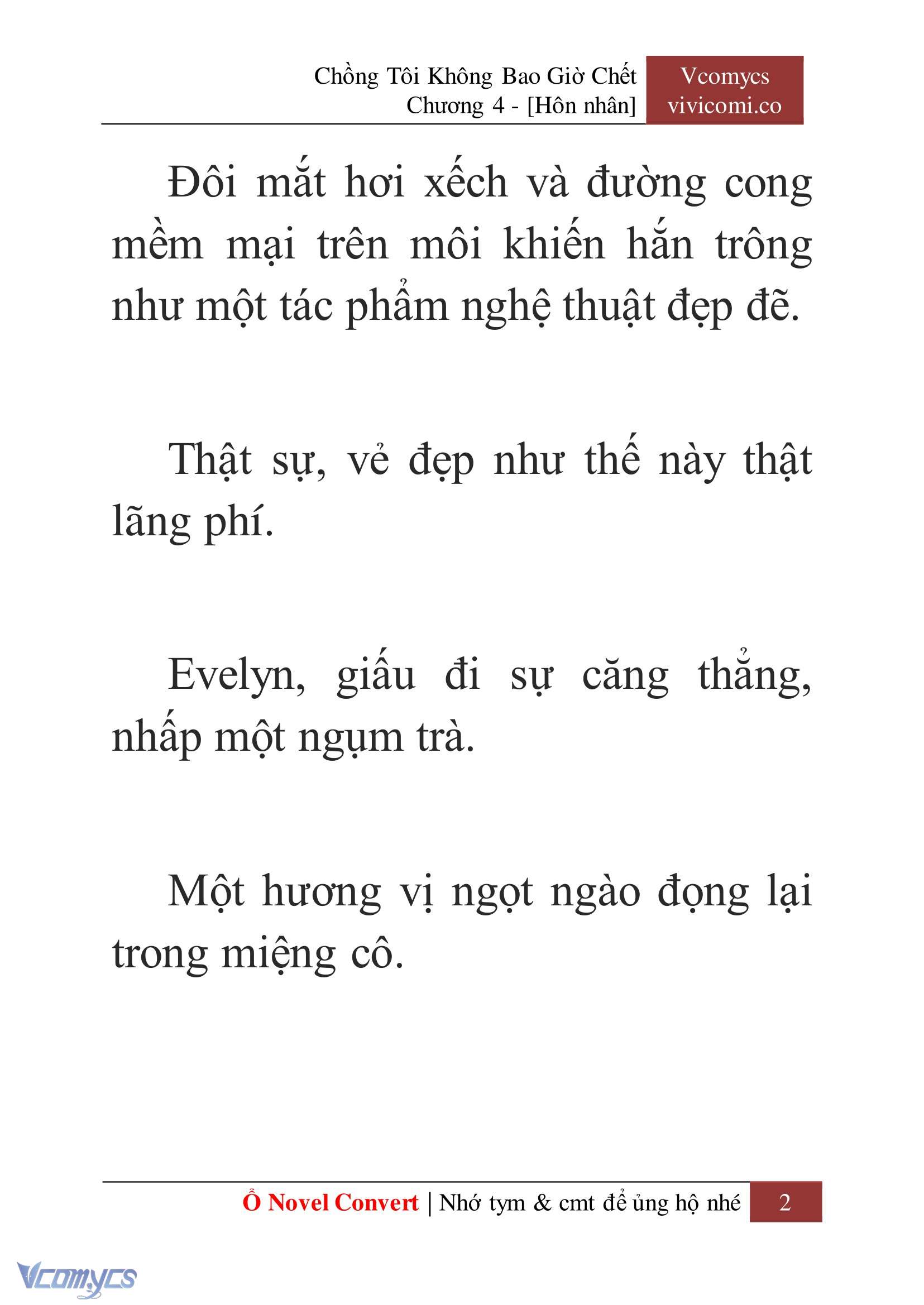 [Novel] Chồng Tôi Không Bao Giờ Chết Chap 4 - Trang 2