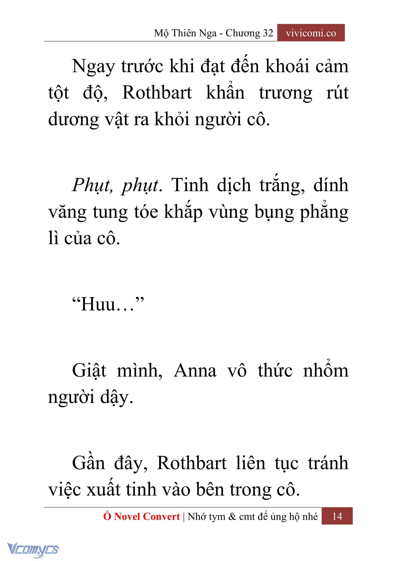 [Novel] Mộ Thiên Nga Chap 32 - Trang 2