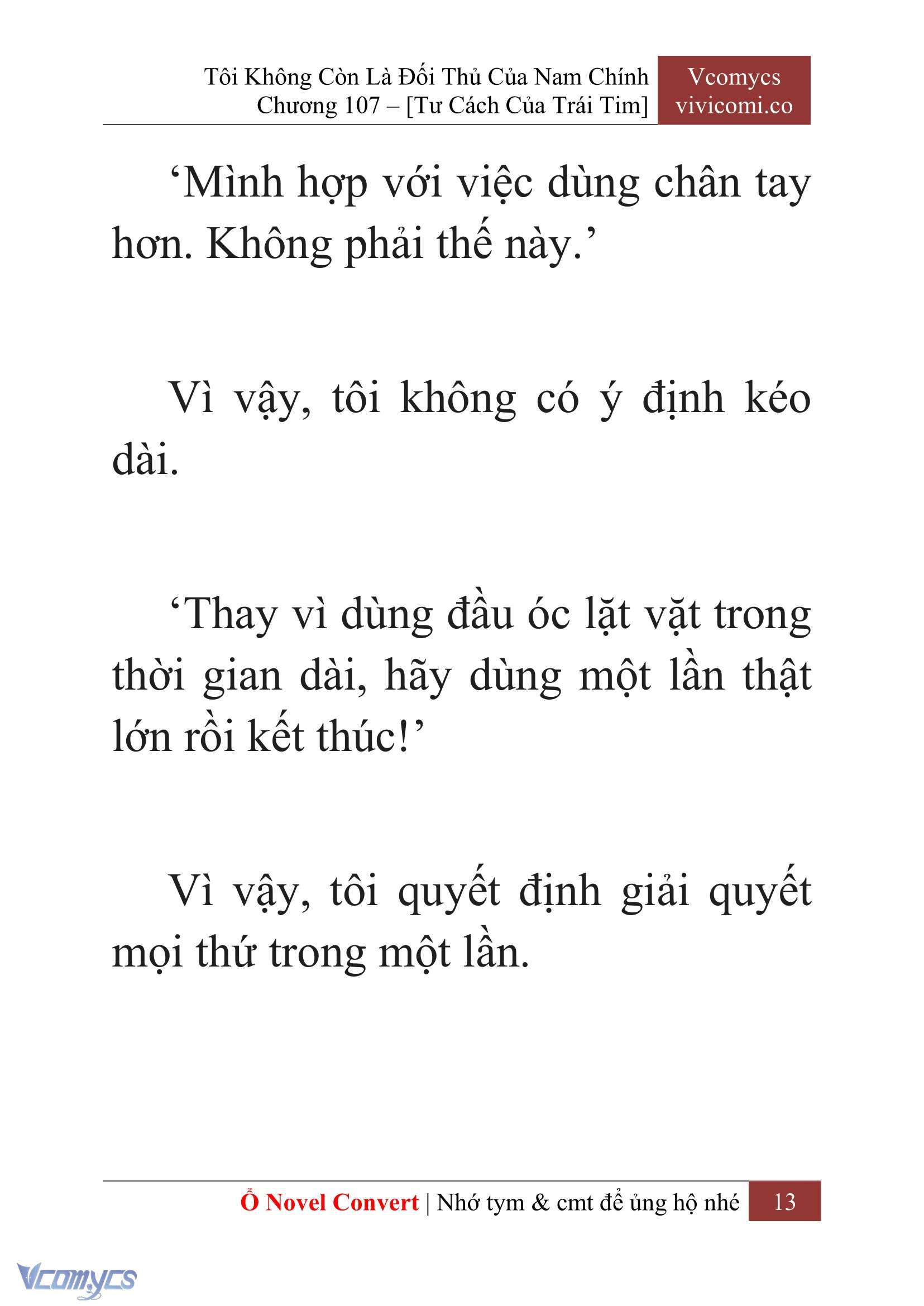 [Novel] Tôi Không Còn Là Đối Thủ Của Nam Chính Chap 107 - Trang 2