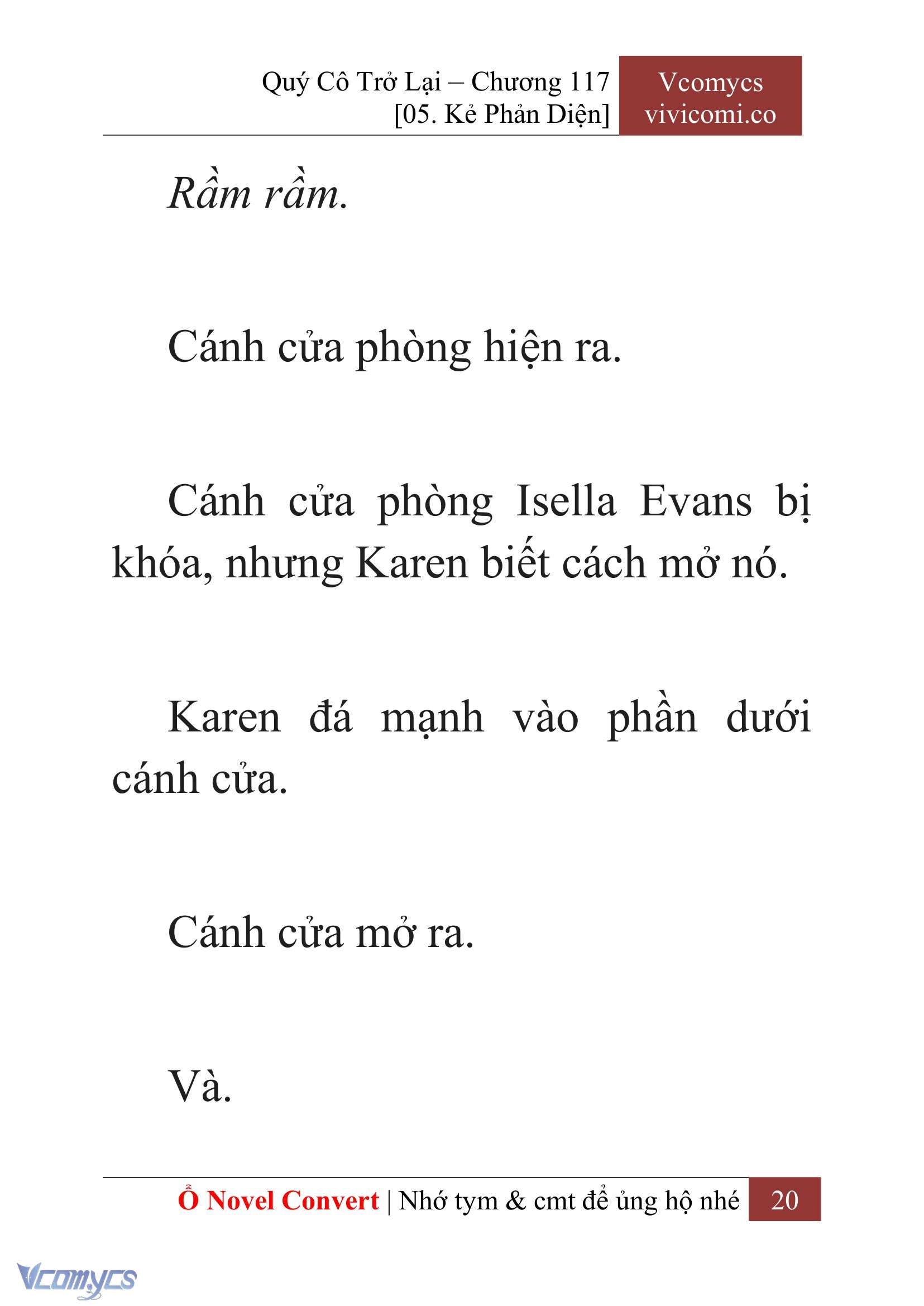 [Novel] Quý Cô Trở Lại Chap 117 - Trang 2