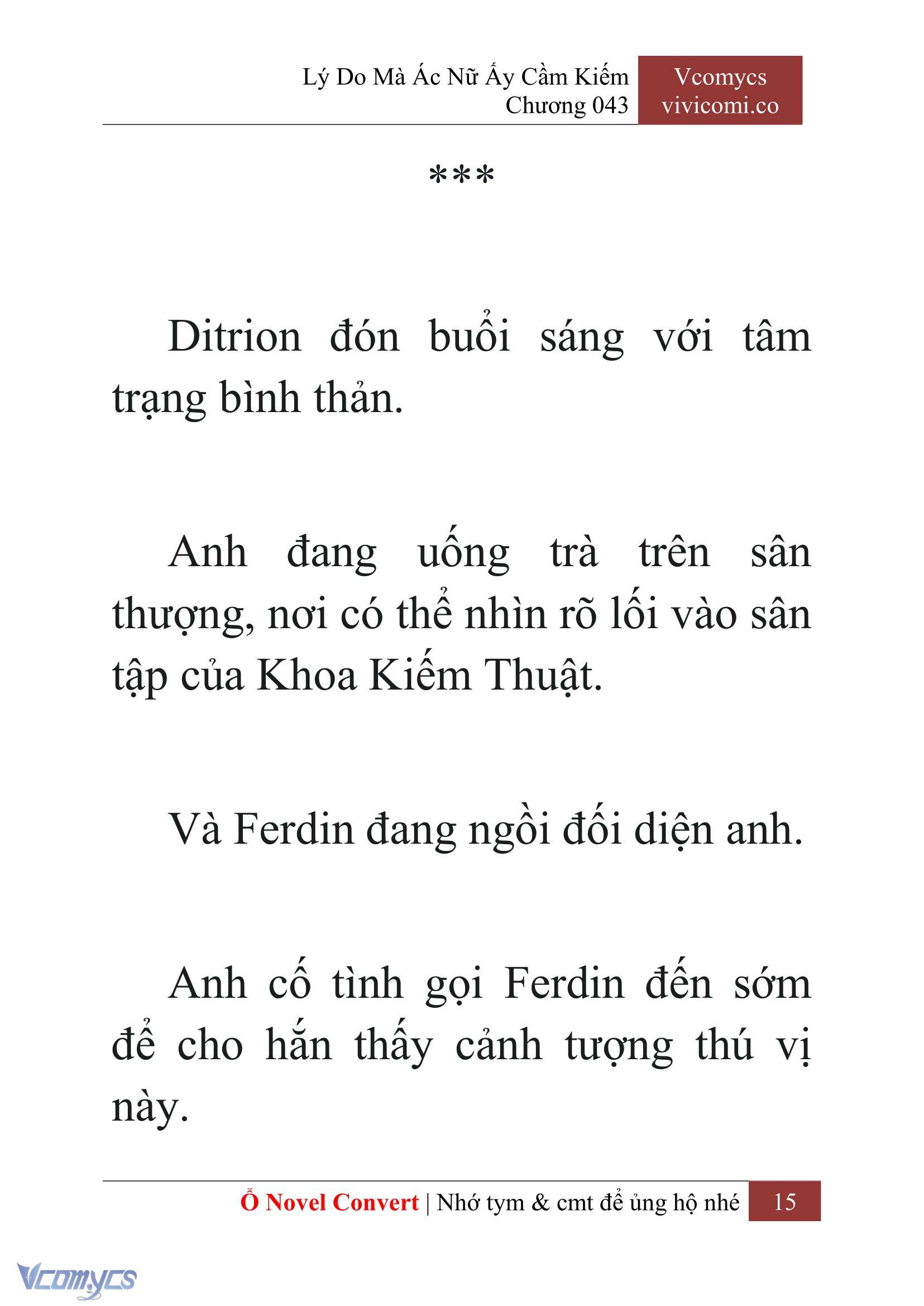 [Novel] Lý Do Mà Ác Nữ Ấy Cầm Kiếm Chap 43 - Trang 2
