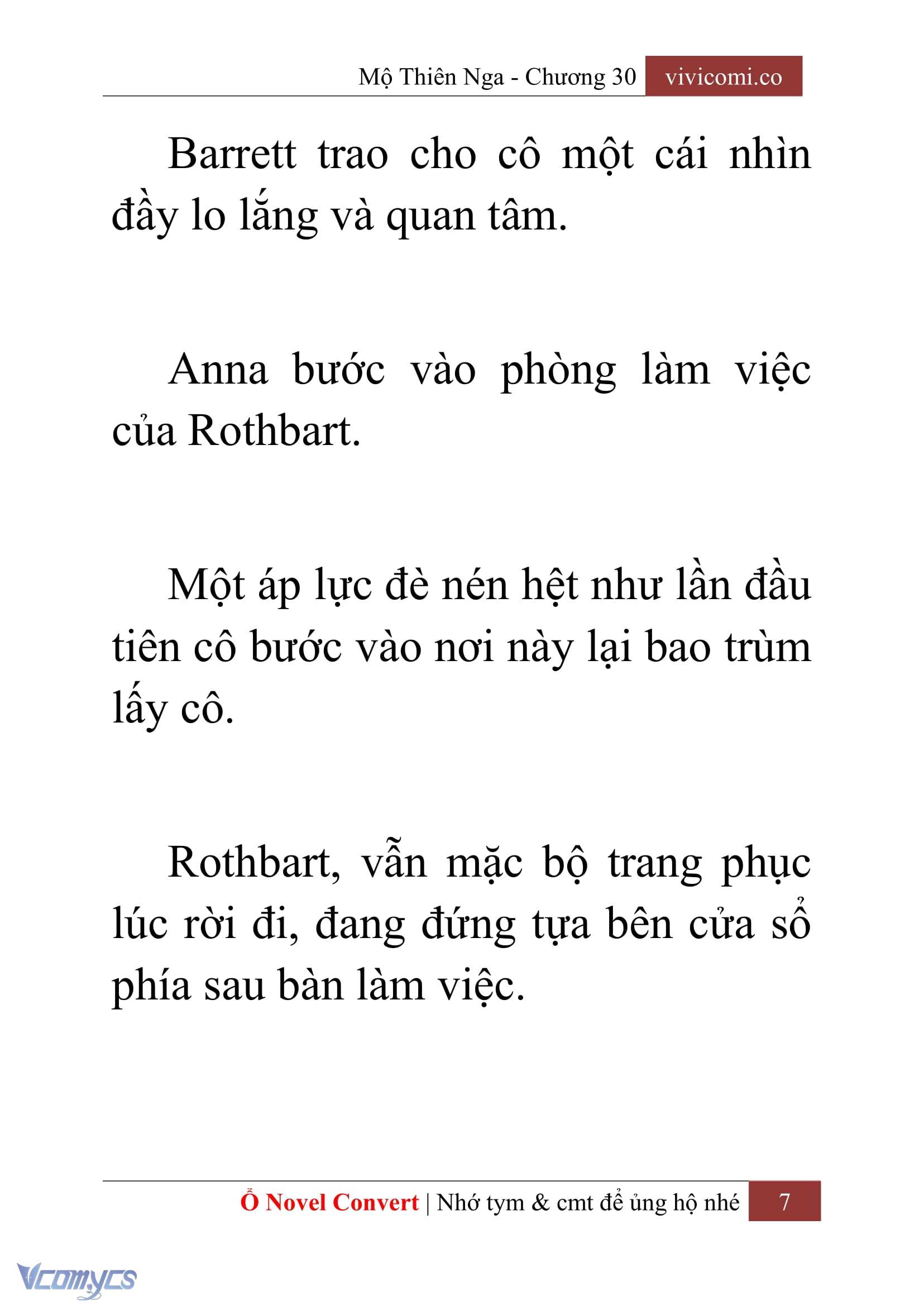 [Novel] Mộ Thiên Nga Chap 30 - Trang 2