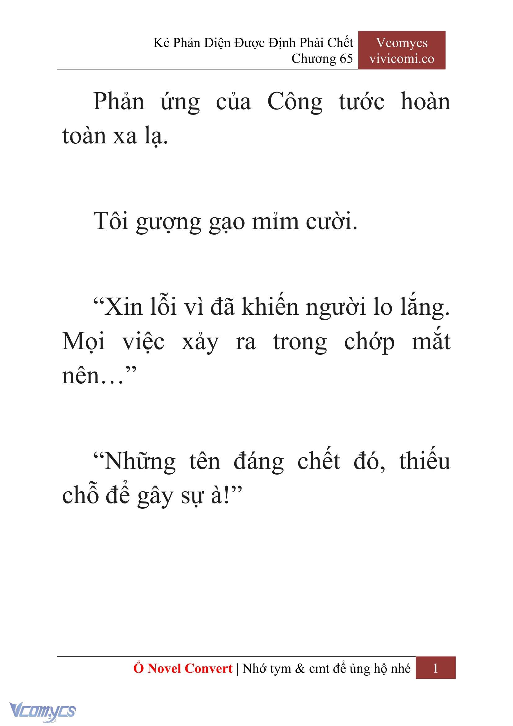 [Novel] Kẻ Phản Diện Được Định Phải Chết Chap 65 - Trang 2