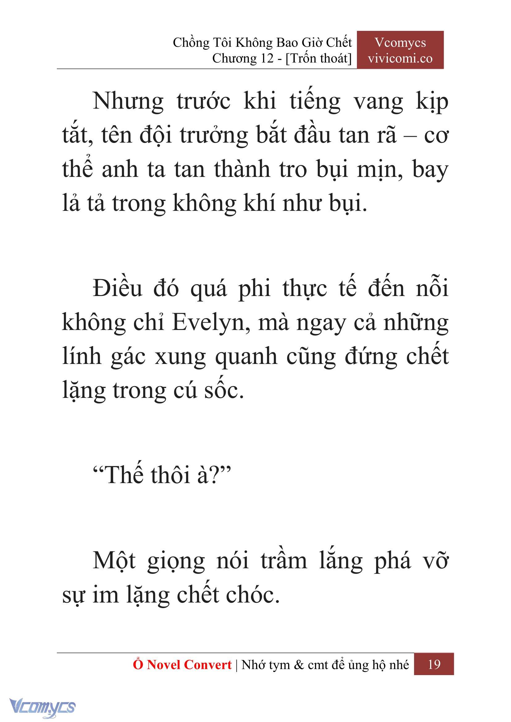 [Novel] Chồng Tôi Không Bao Giờ Chết Chap 12 - Trang 2