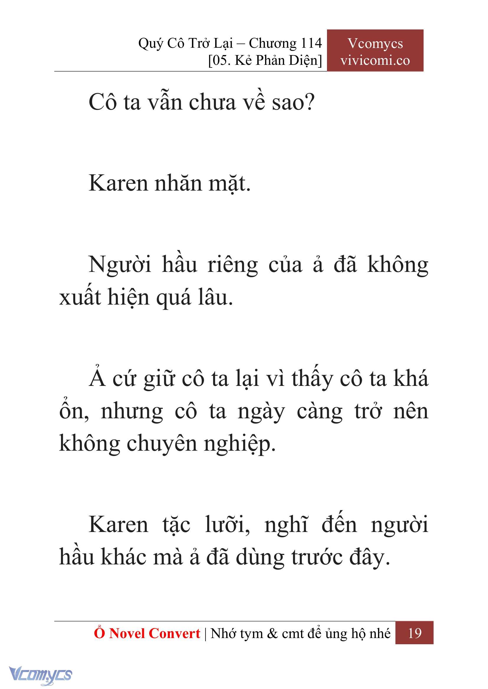[Novel] Quý Cô Trở Lại Chap 114 - Trang 2