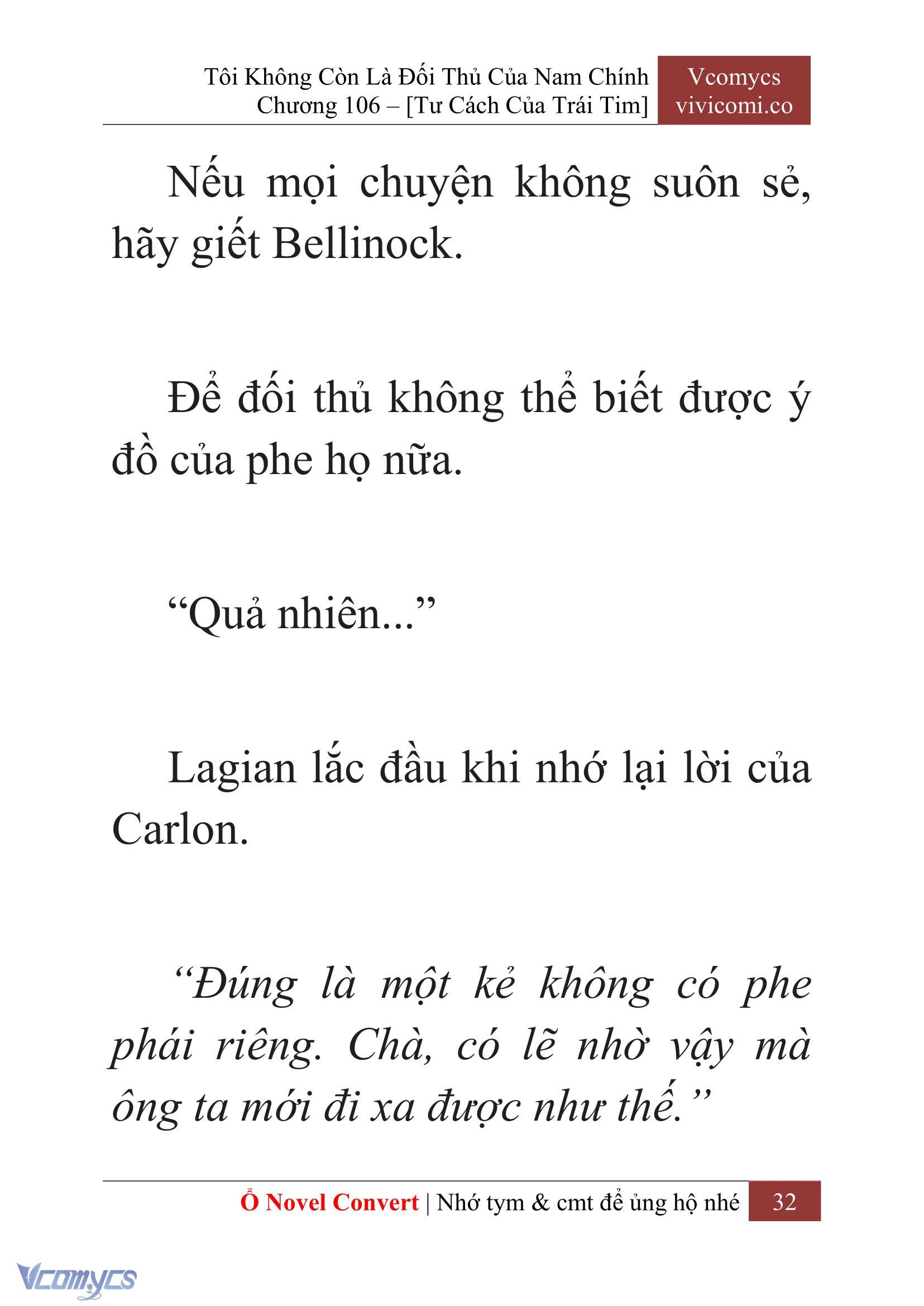 [Novel] Tôi Không Còn Là Đối Thủ Của Nam Chính Chap 106 - Trang 2