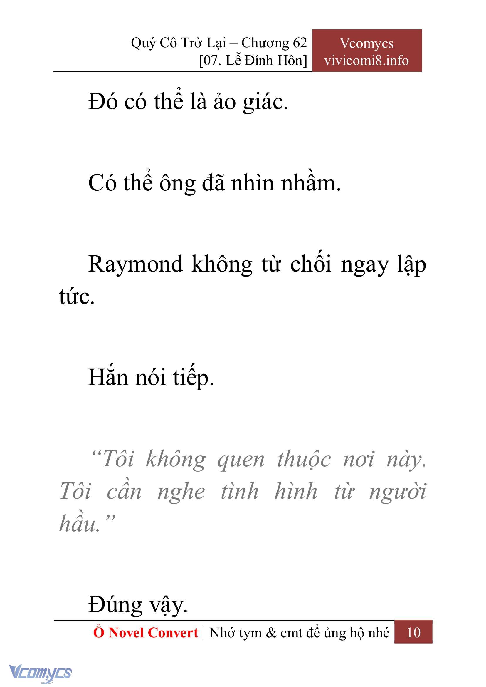 [Novel] Quý Cô Trở Lại Chap 62 - Trang 2