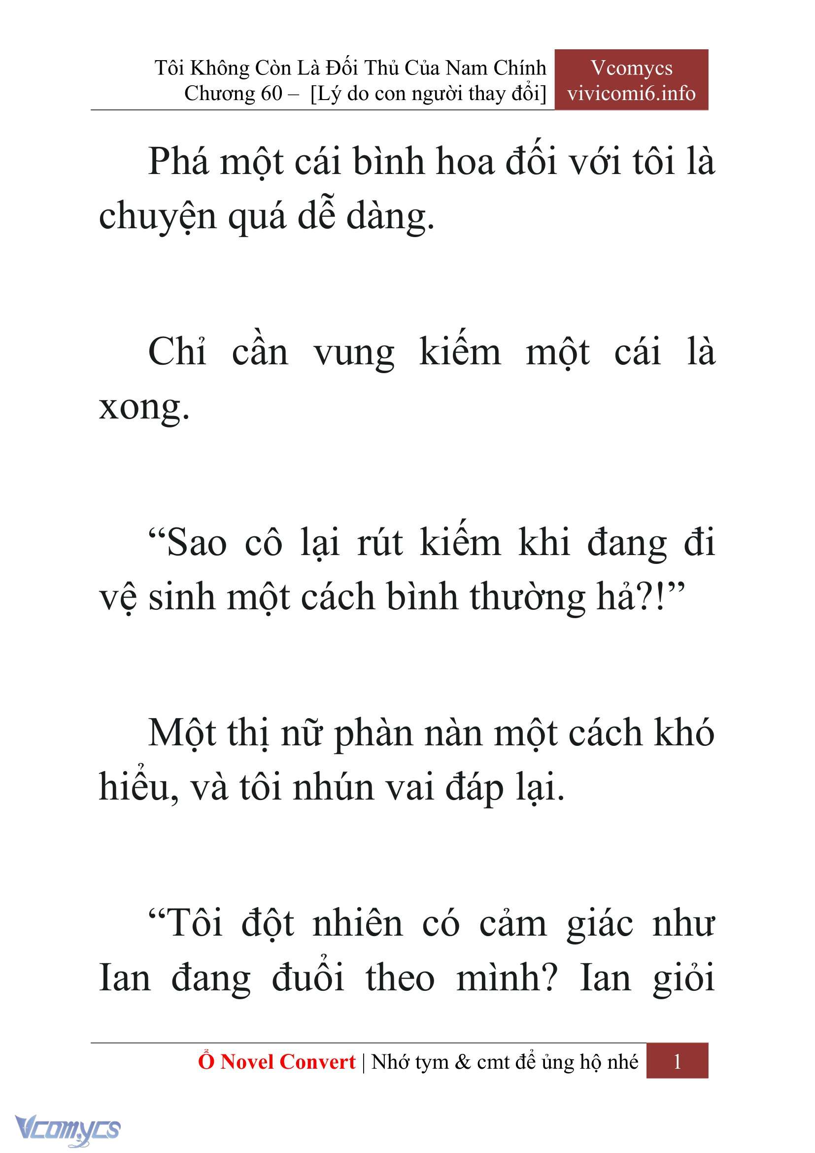 [Novel] Tôi Không Còn Là Đối Thủ Của Nam Chính Chap 60 - Trang 2