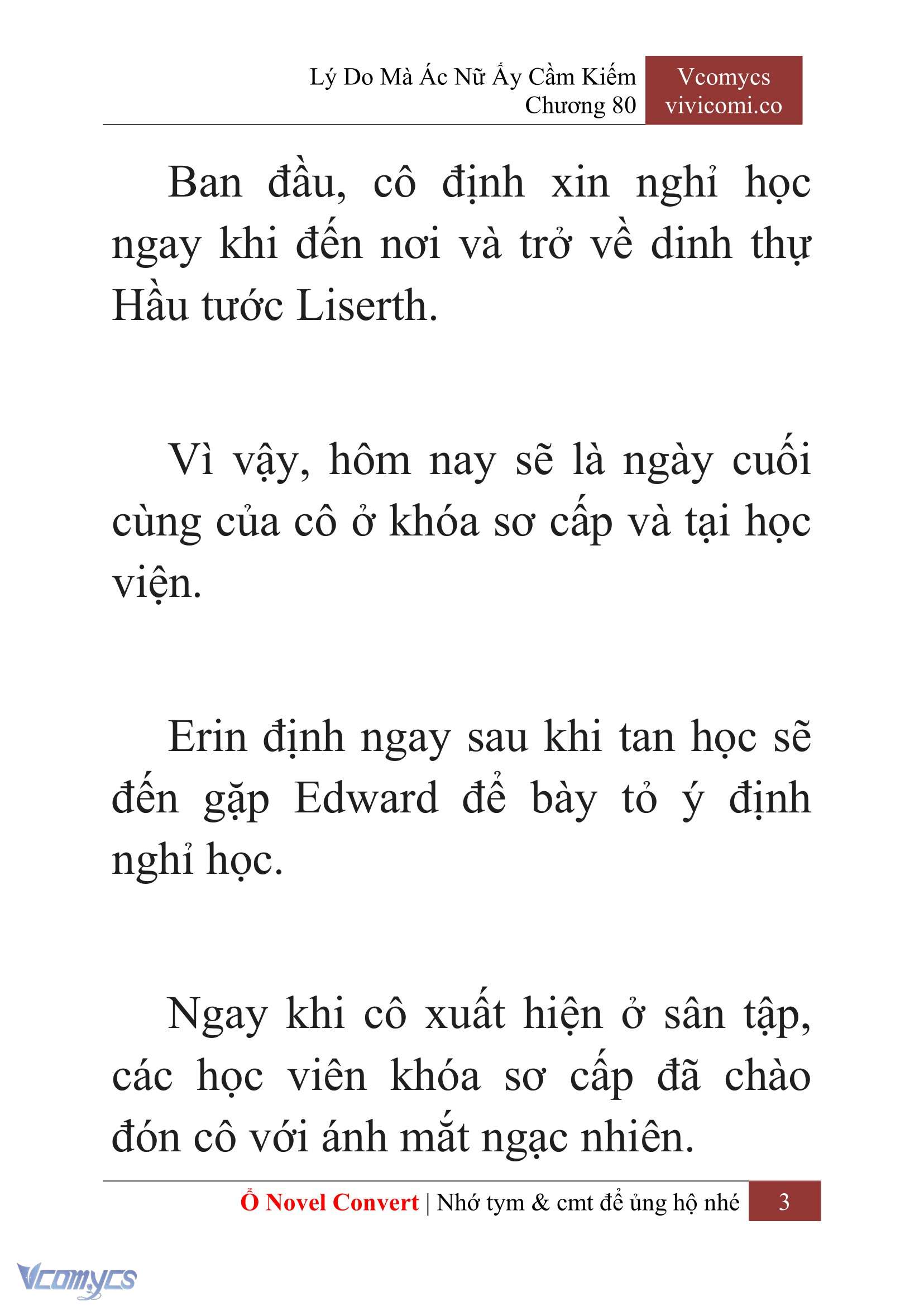 [Novel] Lý Do Mà Ác Nữ Ấy Cầm Kiếm Chap 80 - Trang 2