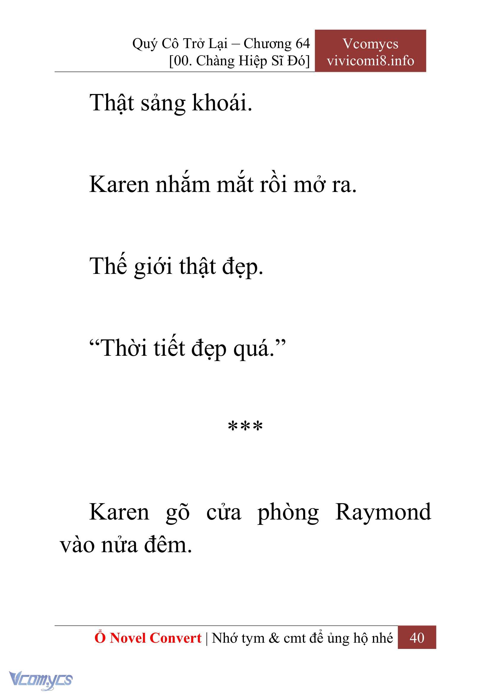 [Novel] Quý Cô Trở Lại Chap 64 - Trang 2